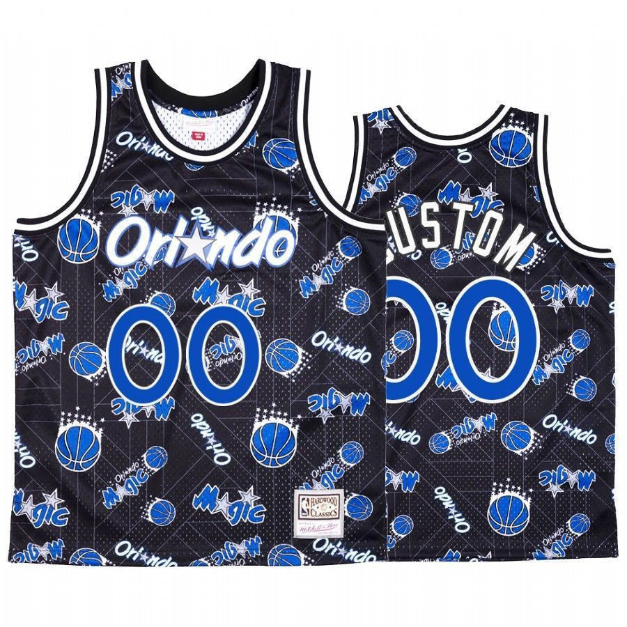 Custom 00 Orlando Magicc Blue Tear Up Pack NBA Jersey Men's
