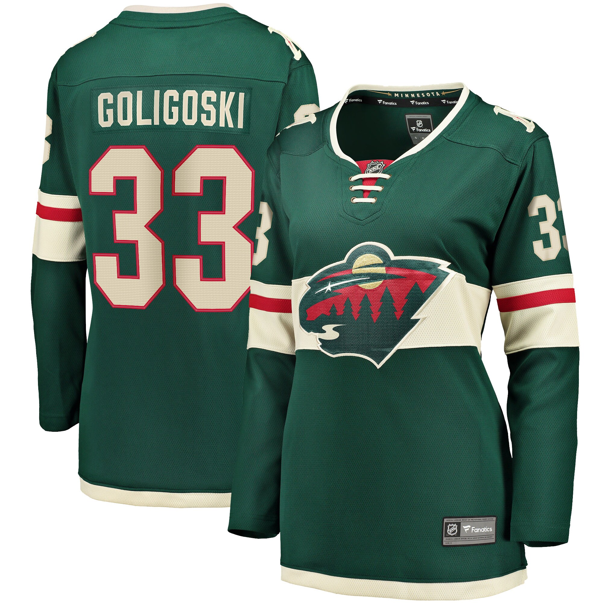 Minnesota Wild Alex Goligoski Green Home Breakaway Player NHL Jersey Women's