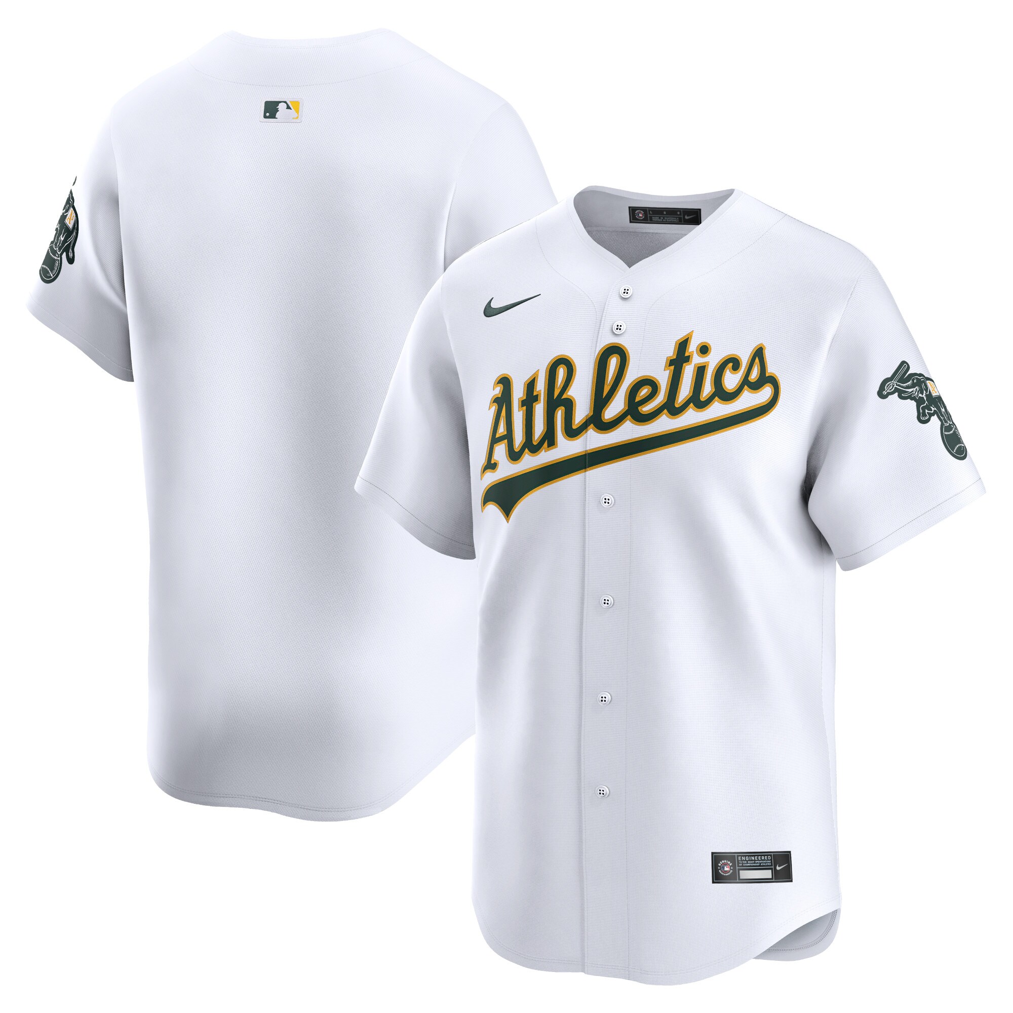 Oakland Athletics White Home Limited MLB Jersey Youth