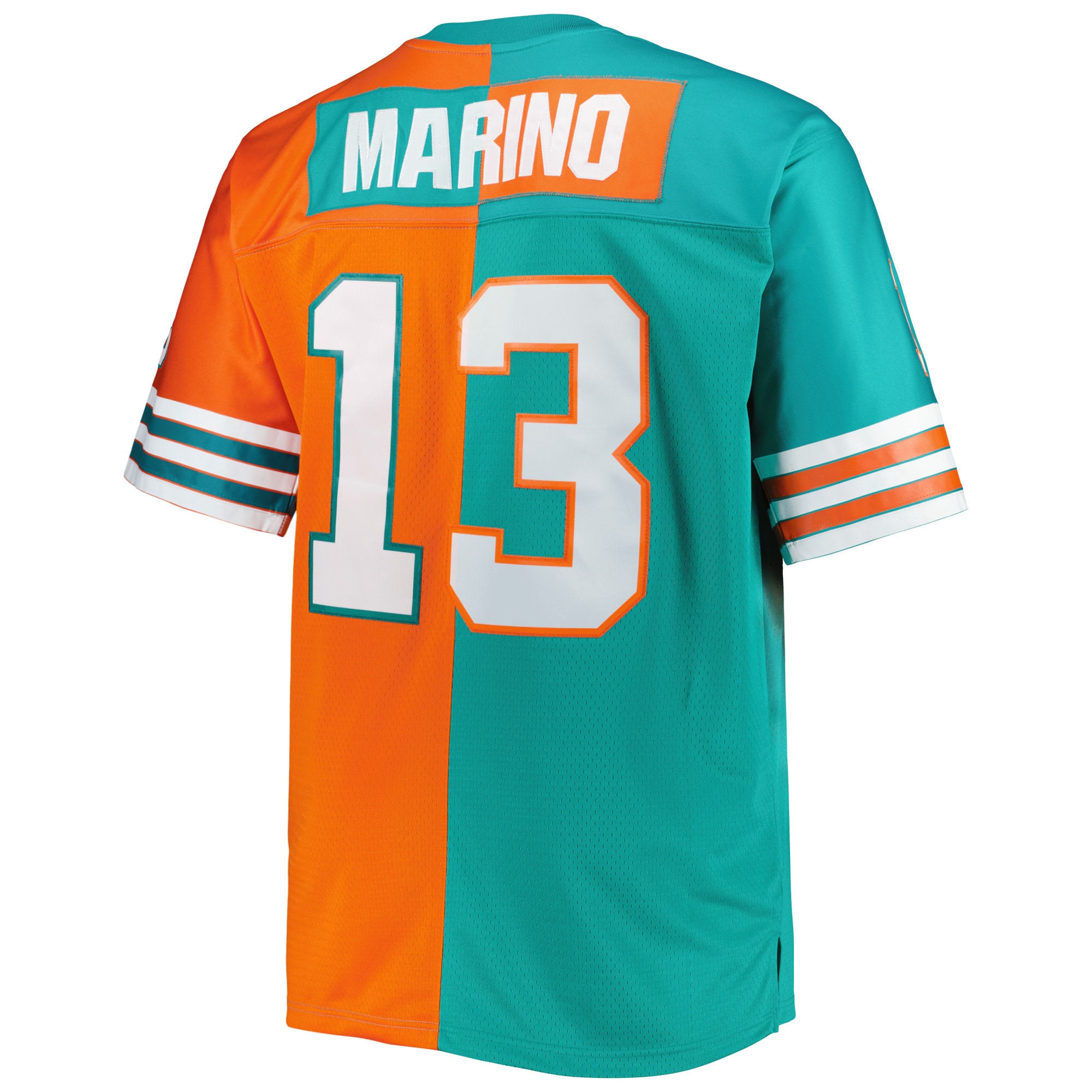 Miami Dolphins Dan Marino Mitchell Ness Aqua/Orange Big Tall Split Legacy Retired Player NFL Jersey Men's