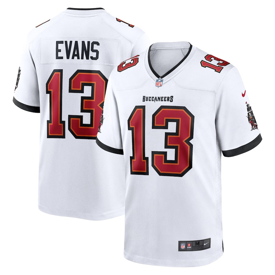 Mike Evans 13 Tampa Bay Buccaneers Game White NFL Jersey Men's