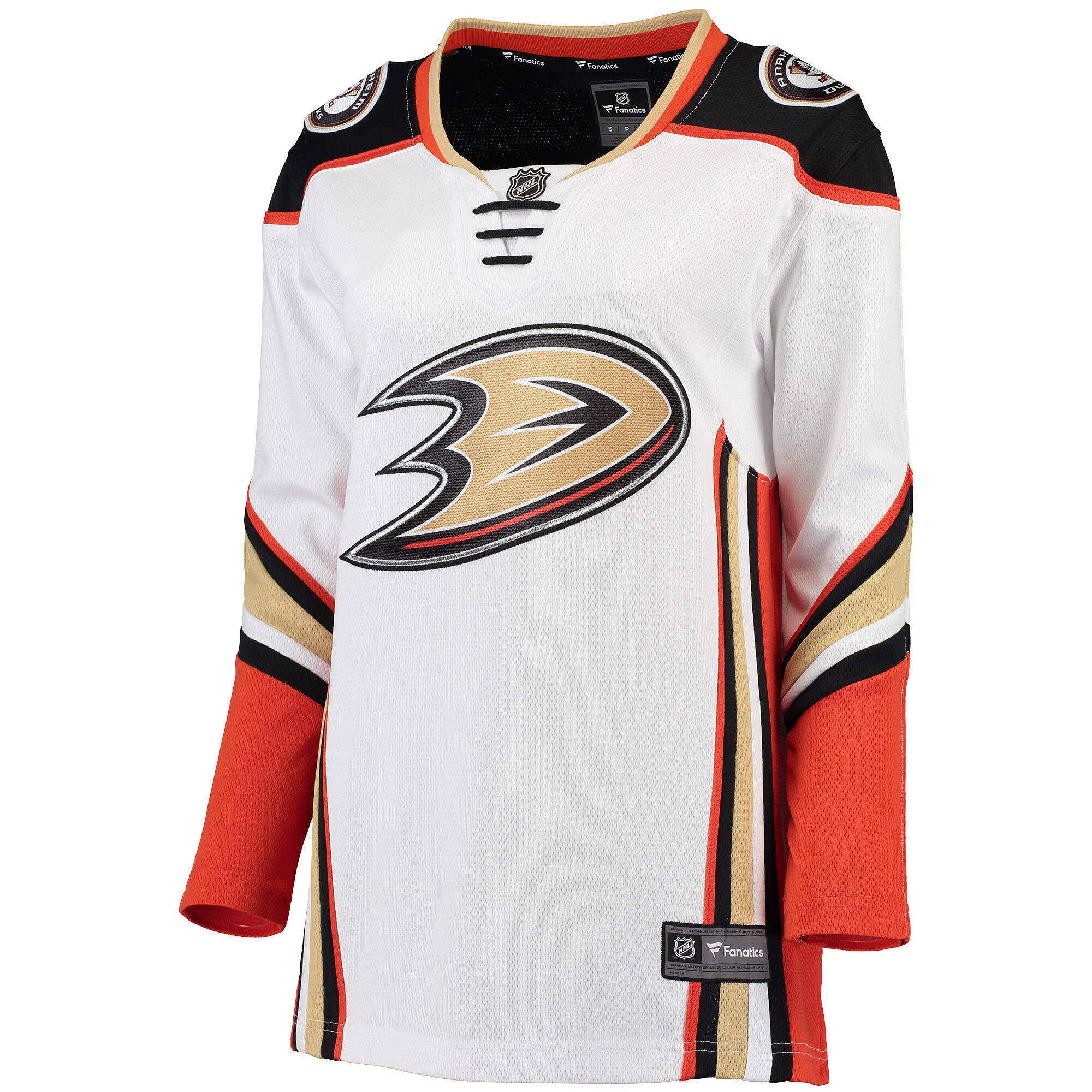 Anaheim Ducks White Away Breakaway NHL Jersey Women's