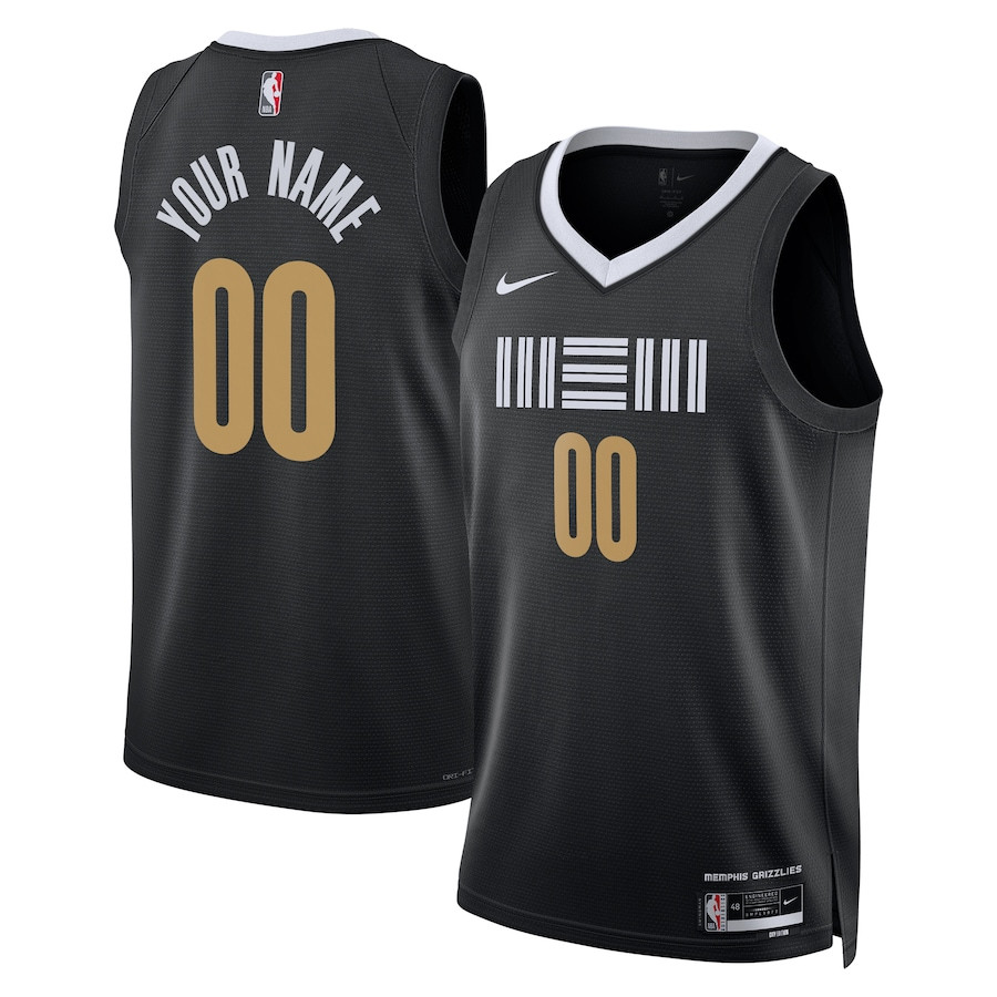 Memphis Grizzlies 2023/24 City Edition Swingman Custom Black NBA Jersey Men's