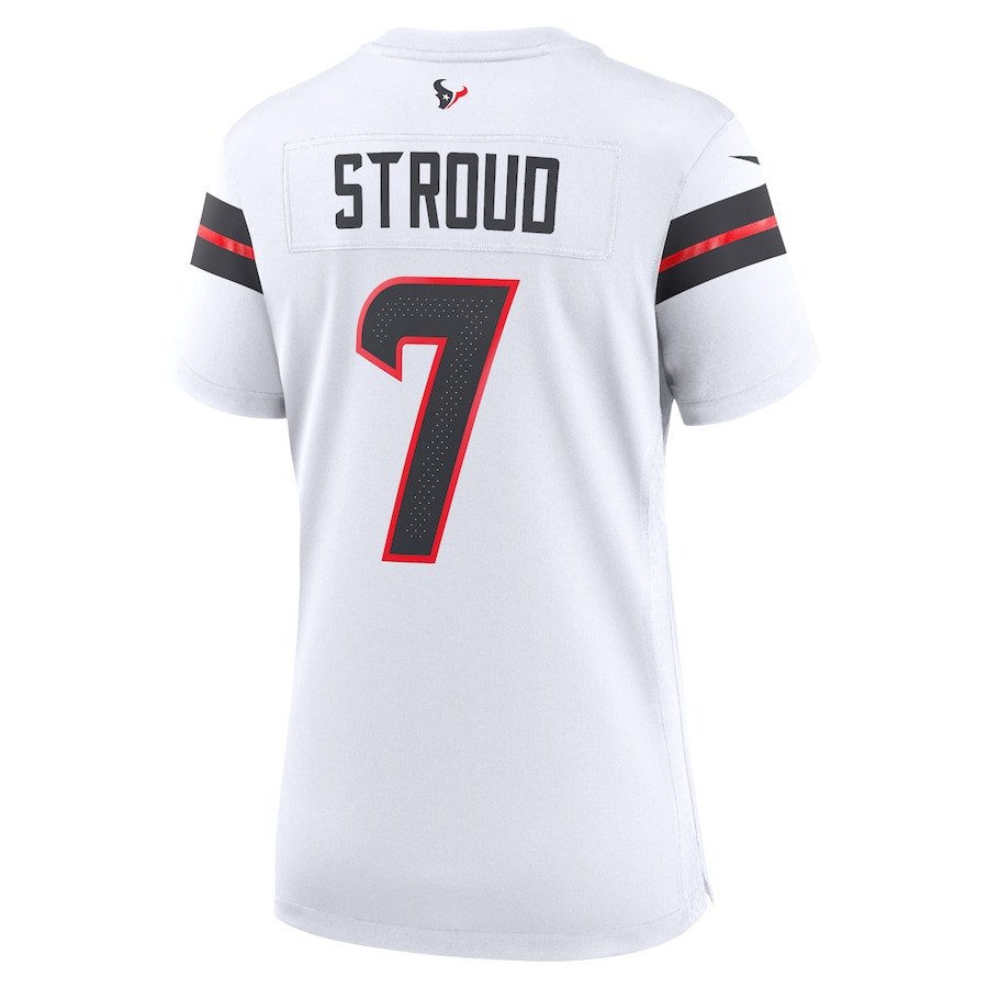 C.J. Stroud 7 Houston Texans Game White NFL Jersey Women's