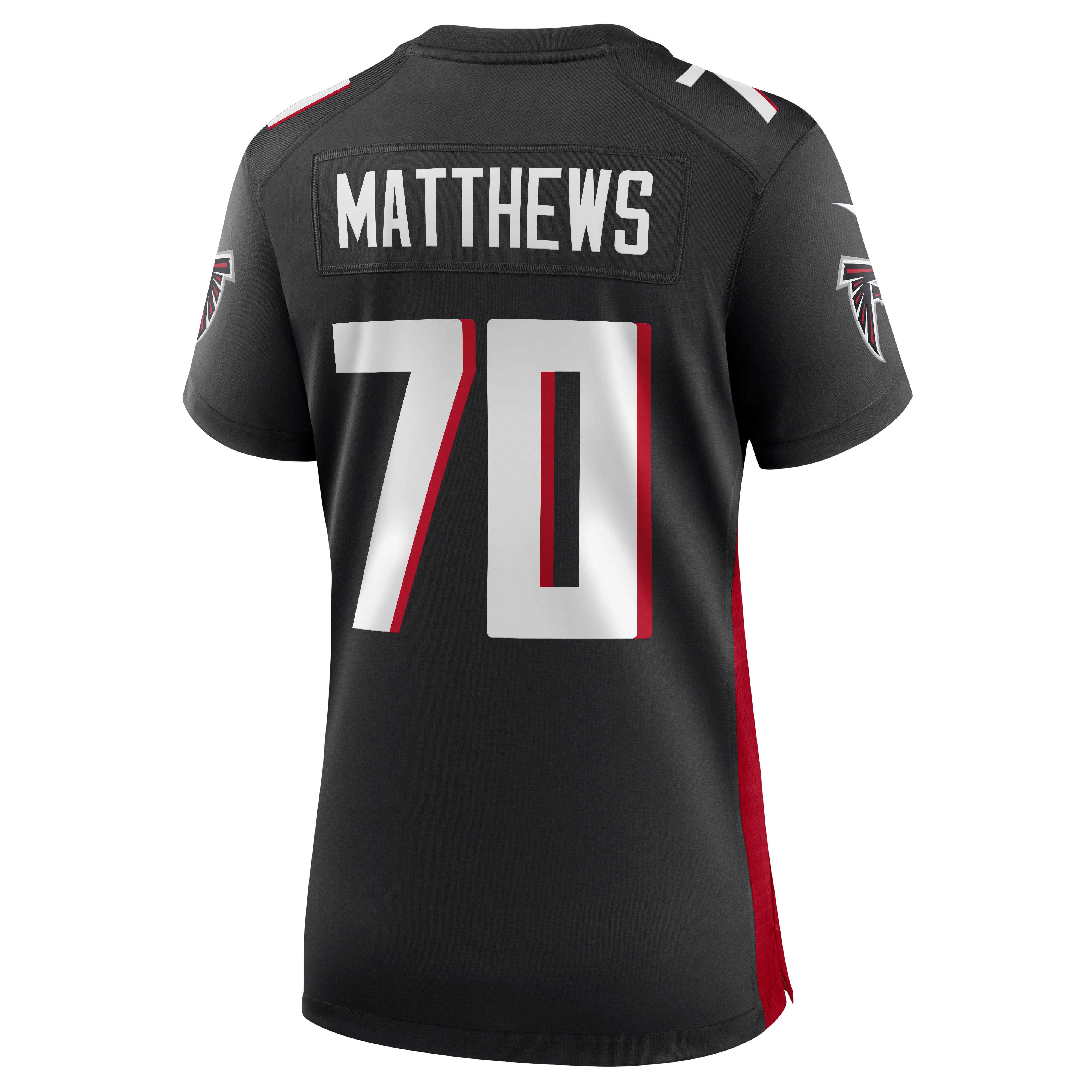 Atlanta Falcons Jake Matthews Black Game NFL Jersey Women's