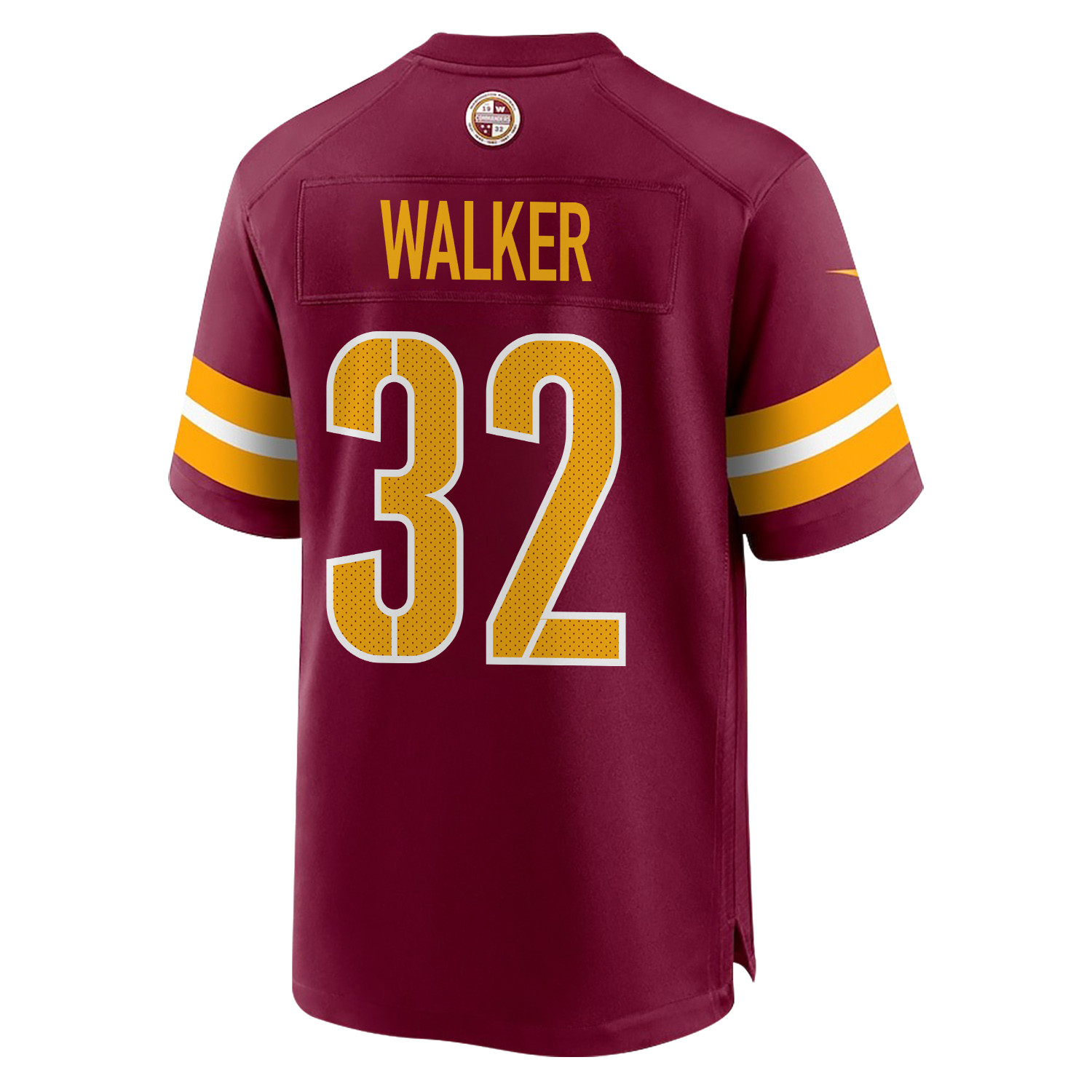 Mykal Walker 32 Washington Commanders Super Bowl LIX Champions Patch New Orleans The Ultimate Showdown' EMBROIDERED Game Burgundy NFL Jersey Men's