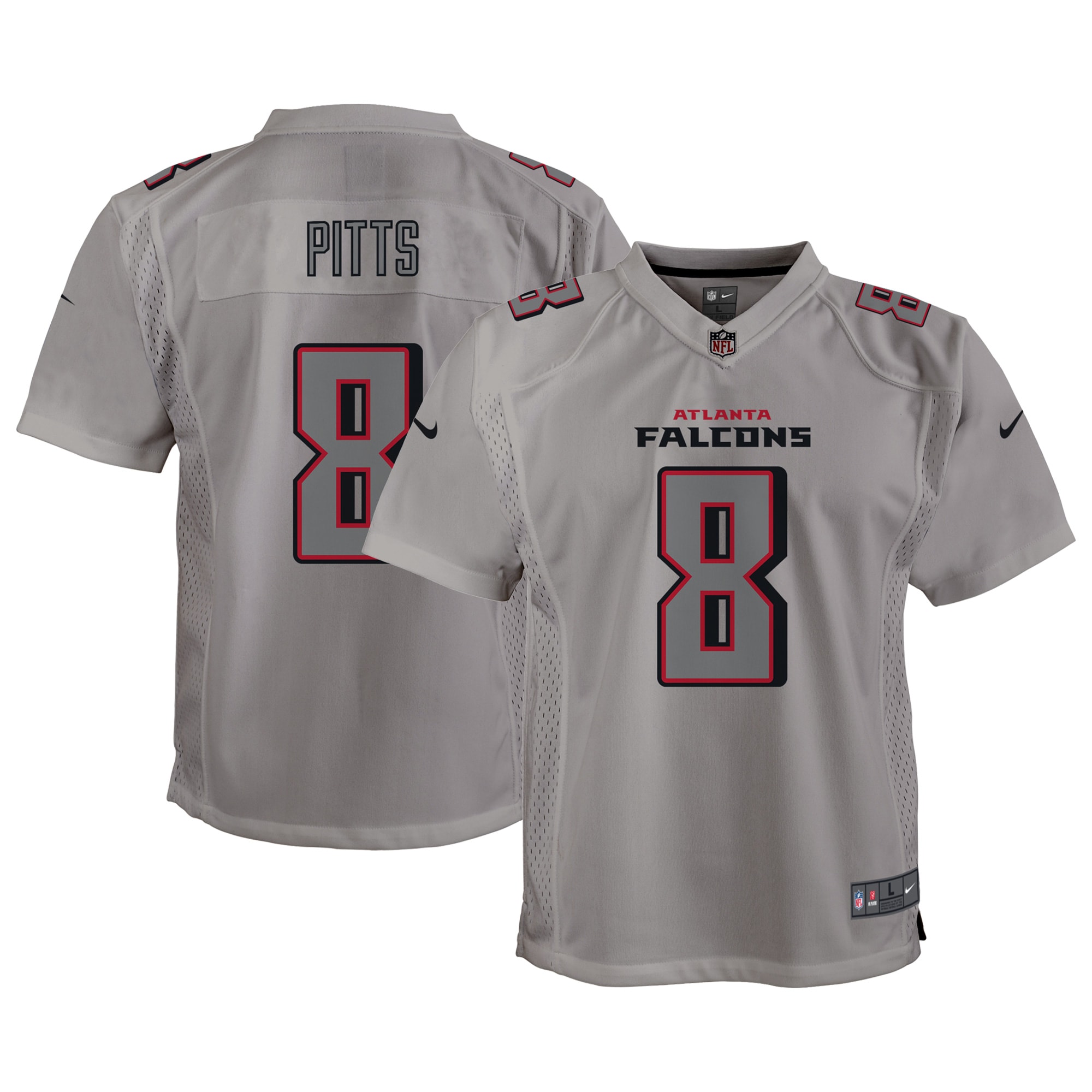 Atlanta Falcons Kyle Pitts Gray Atmosphere Game NFL Jersey Youth