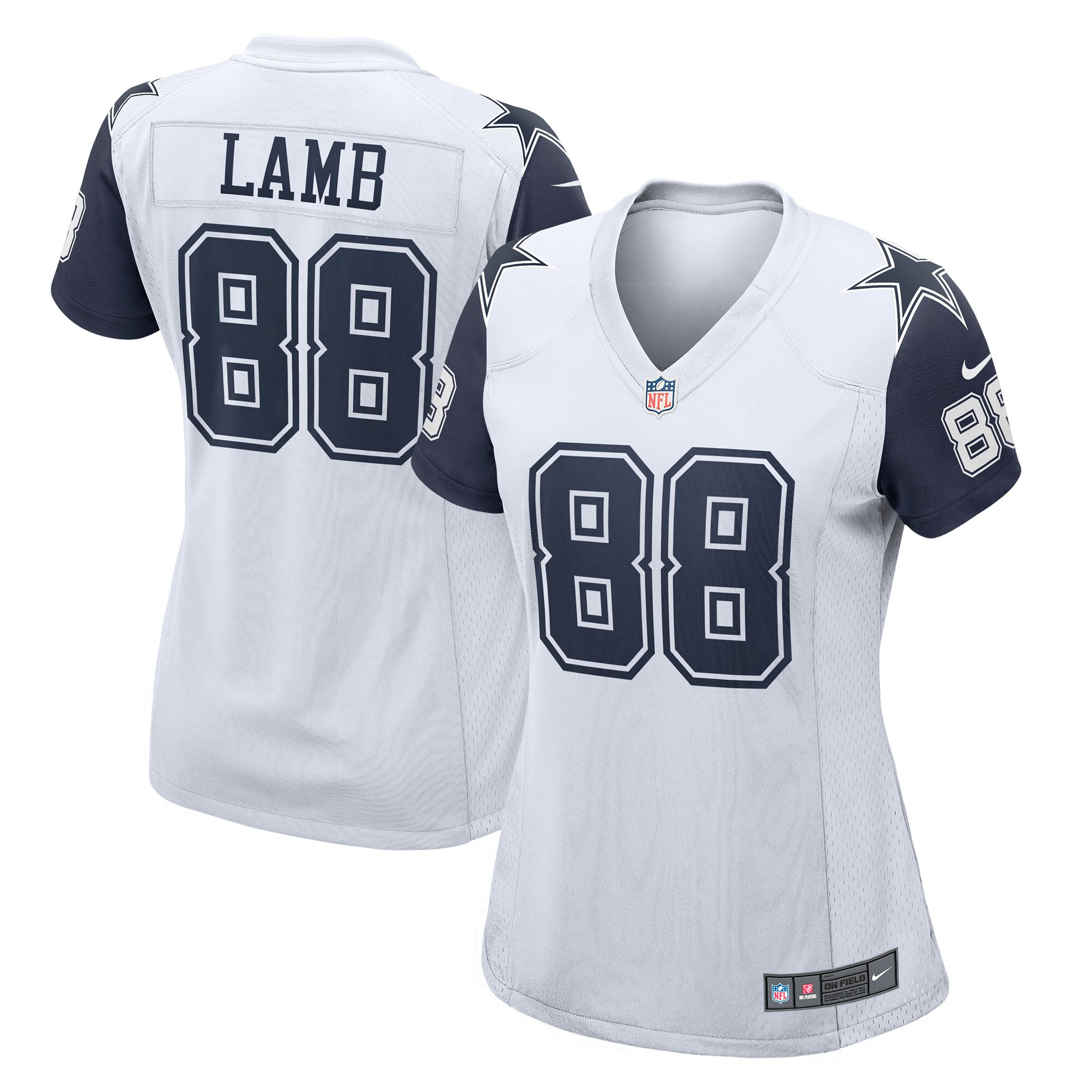 Dallas Cowboys CeeDee Lamb White 2nd Alternate Game NFL Jersey Women's