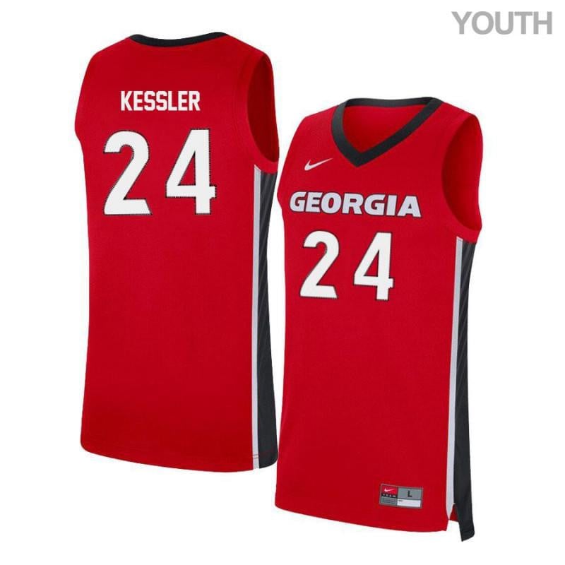 24 Houston Kessler Red Elite Georgia Bulldogs NCAA Jersey Youth