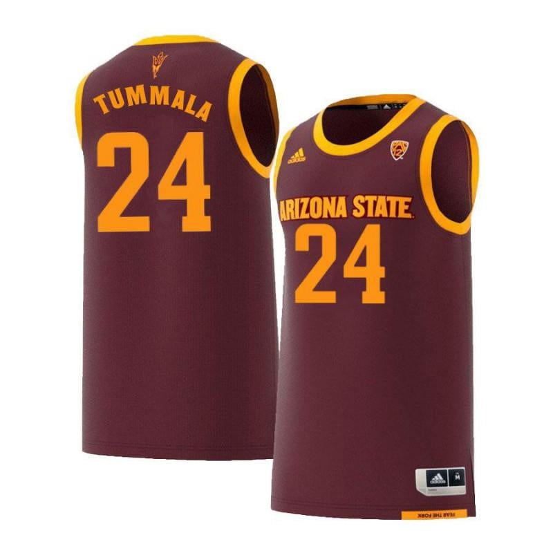 24 Sai Tummala Maroon Retro Arizona State Sun Devils NCAA Jersey Men's