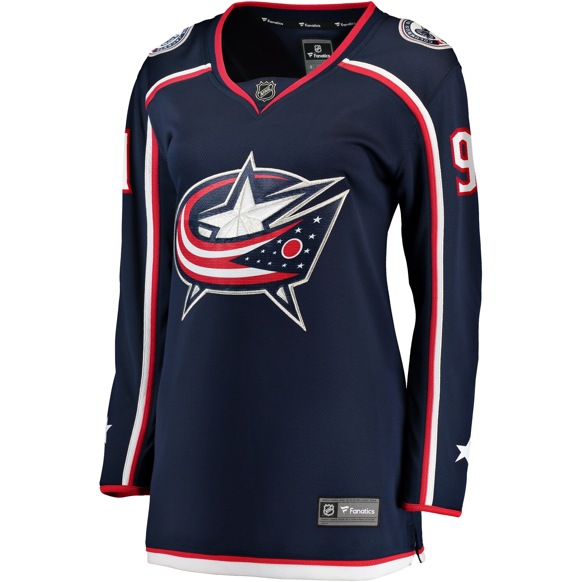 Columbus Blue Jackets Kent Johnson Navy Home Breakaway Player NHL Jersey Women's