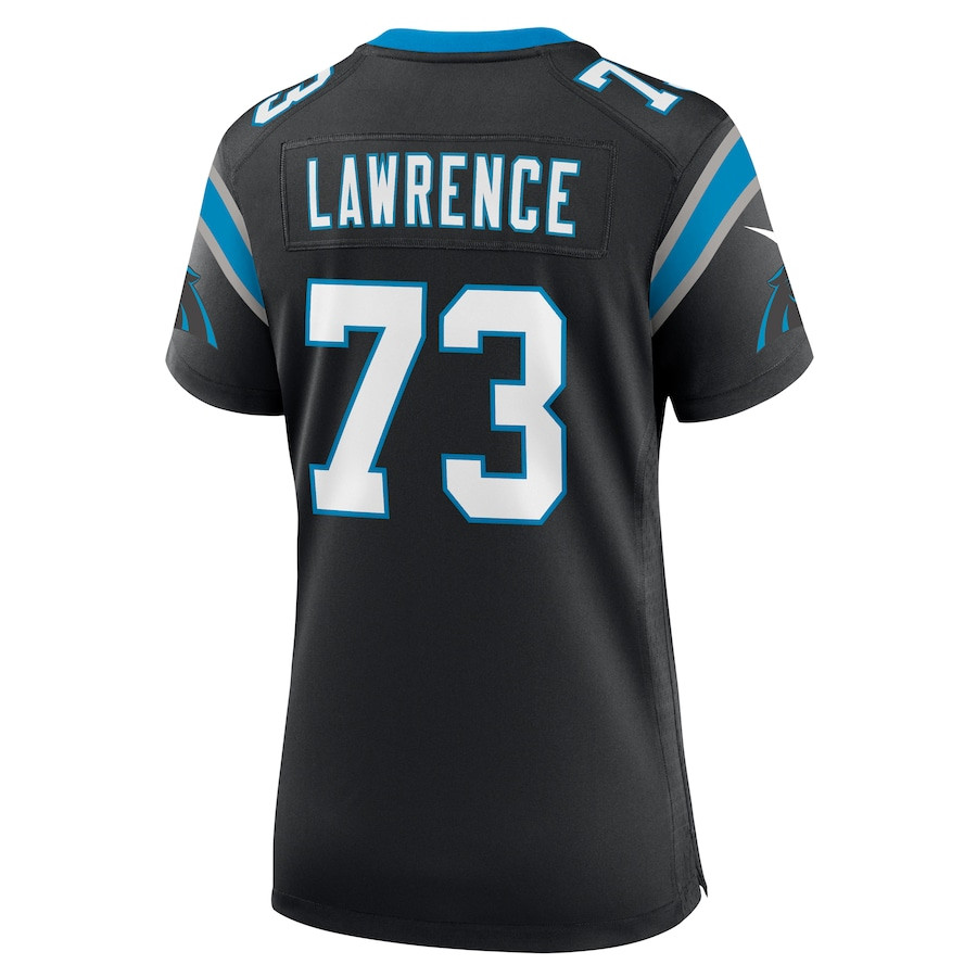 Rashard Lawrence 73 Carolina Panthers Game Black NFL Jersey Women's