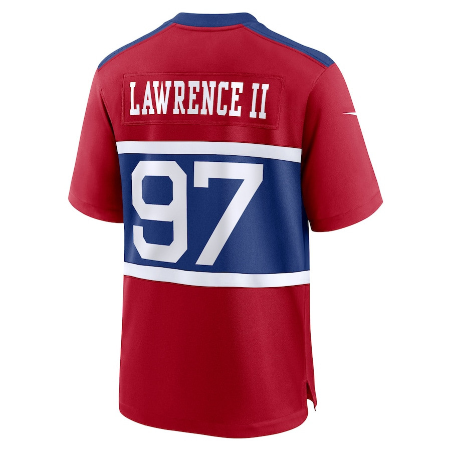 Dexter Lawrence II 97 New York Giants Alternate Game Century Red NFL Jersey Men's