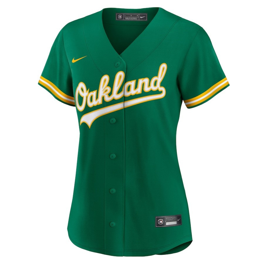 Khris Davis 2 Oakland Athletics Alternate Player Green MLB Jersey Women's