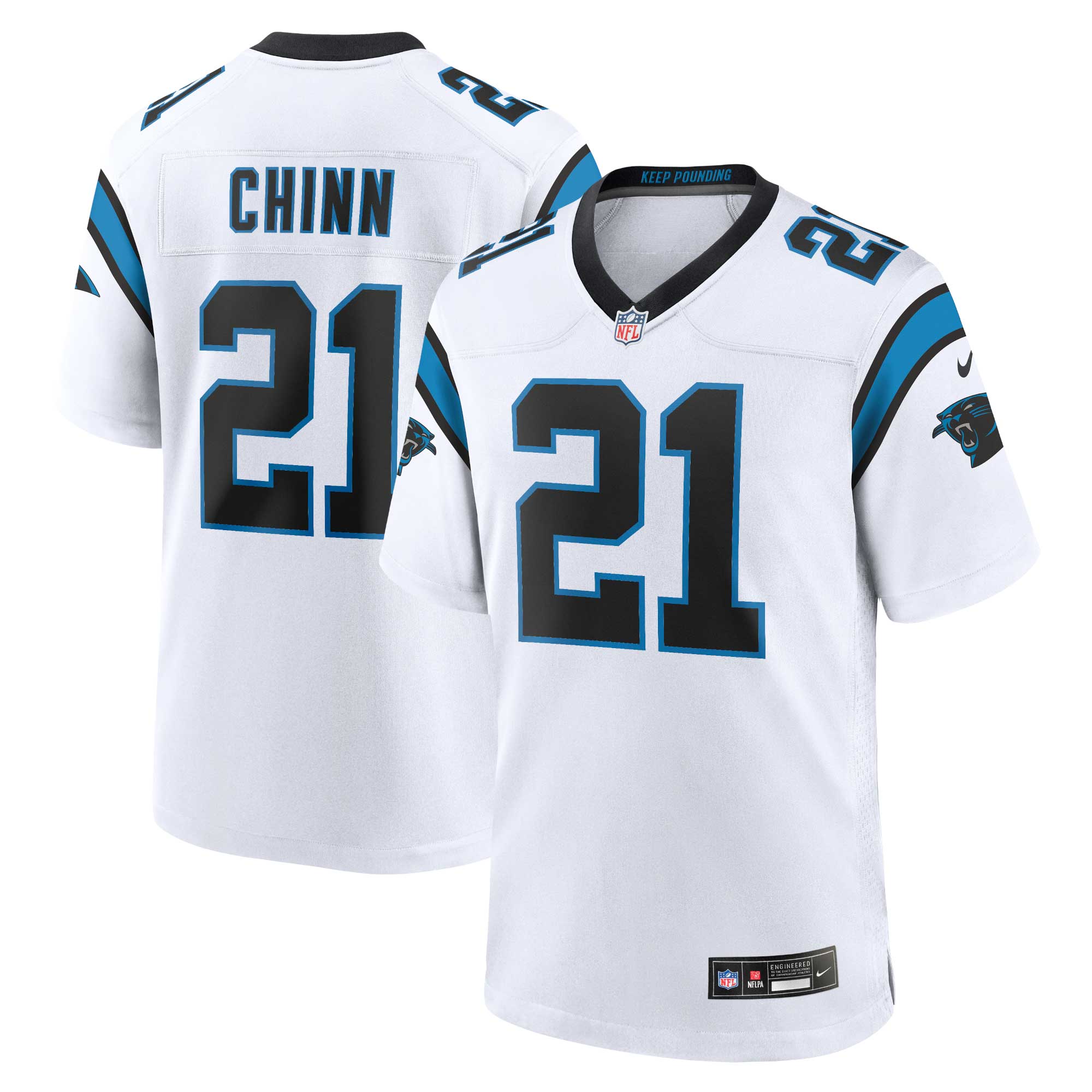 Carolina Panthers Jeremy Chinn White Game NFL Jersey Men's