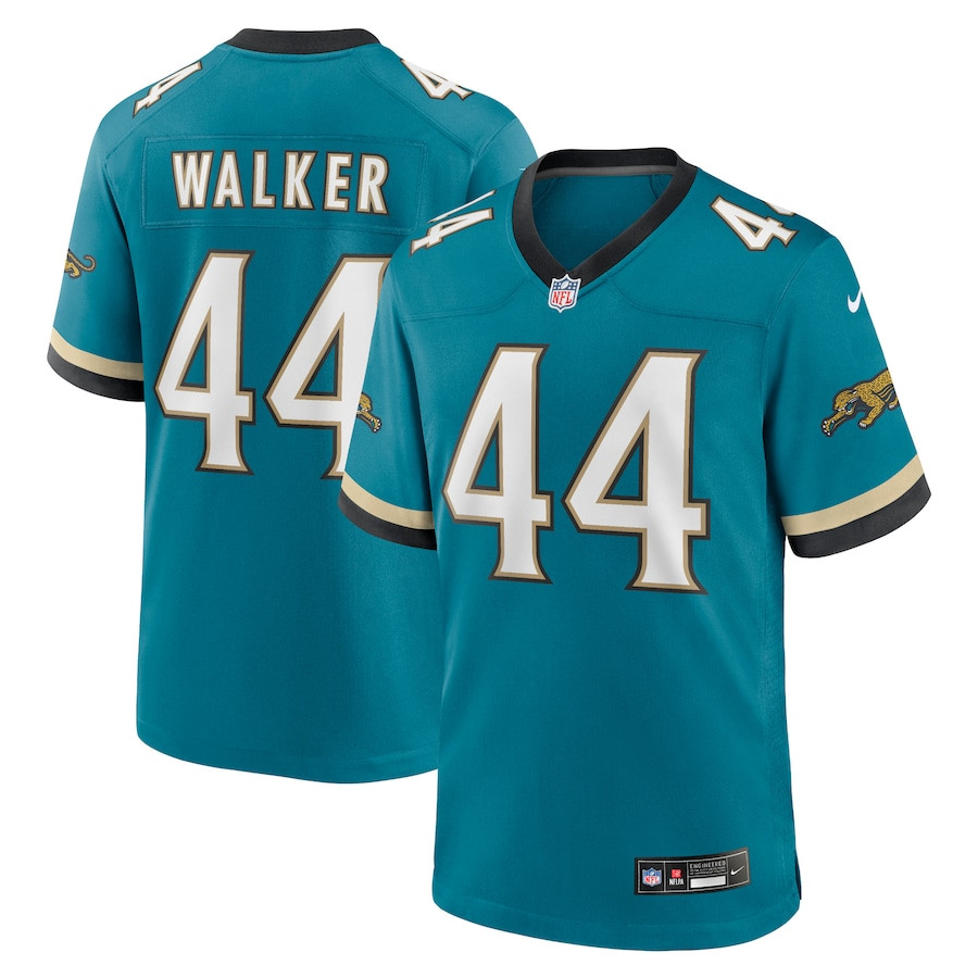 Travon Walker 44 Jacksonville Jaguars Prowler Throwback Player Game Teal NFL Jersey Men's