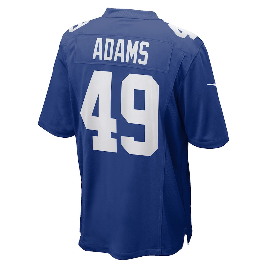 Matthew Adams 49 New York Giants Team Game Royal NFL Jersey Men's