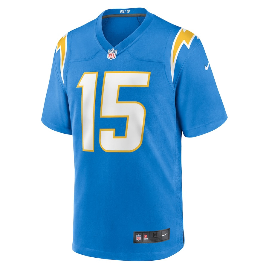 Ladd McConkey 15 Los Angeles Chargers Team Game Powder Blue NFL Jersey Men's