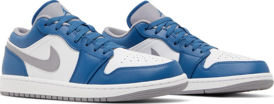 Air Jordan 1 Low True Blue Cement 553558-412