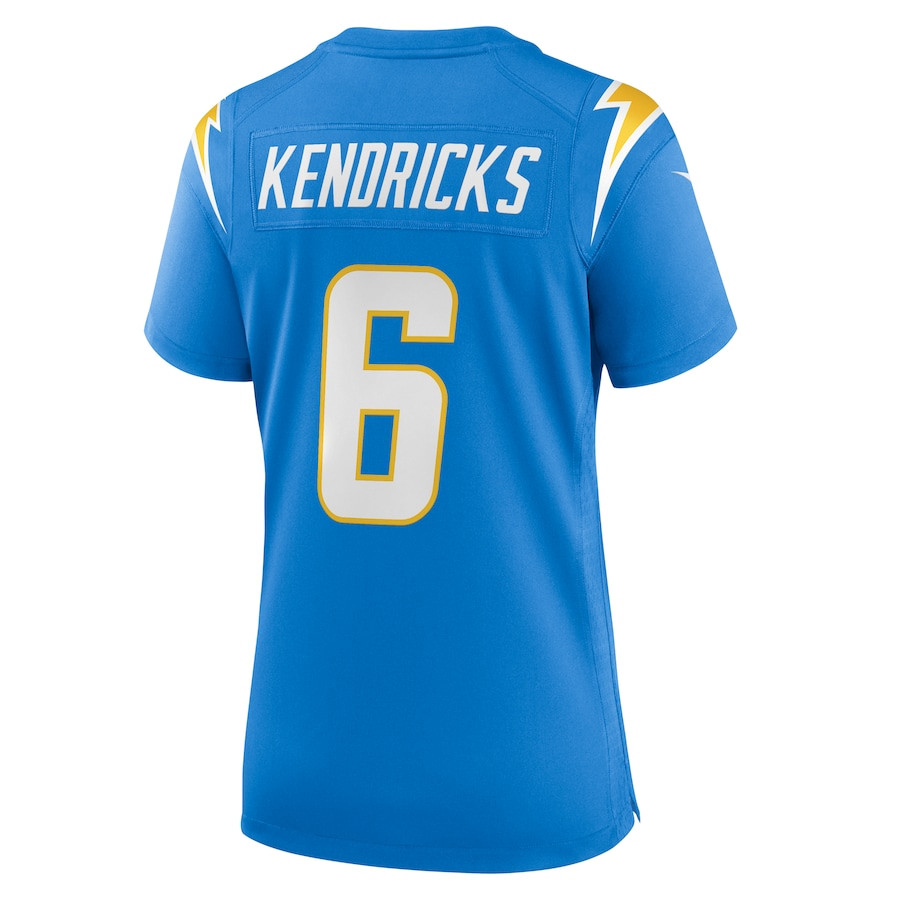 Eric Kendricks 6 Los Angeles Chargers Game Powder Blue NFL Jersey Women's