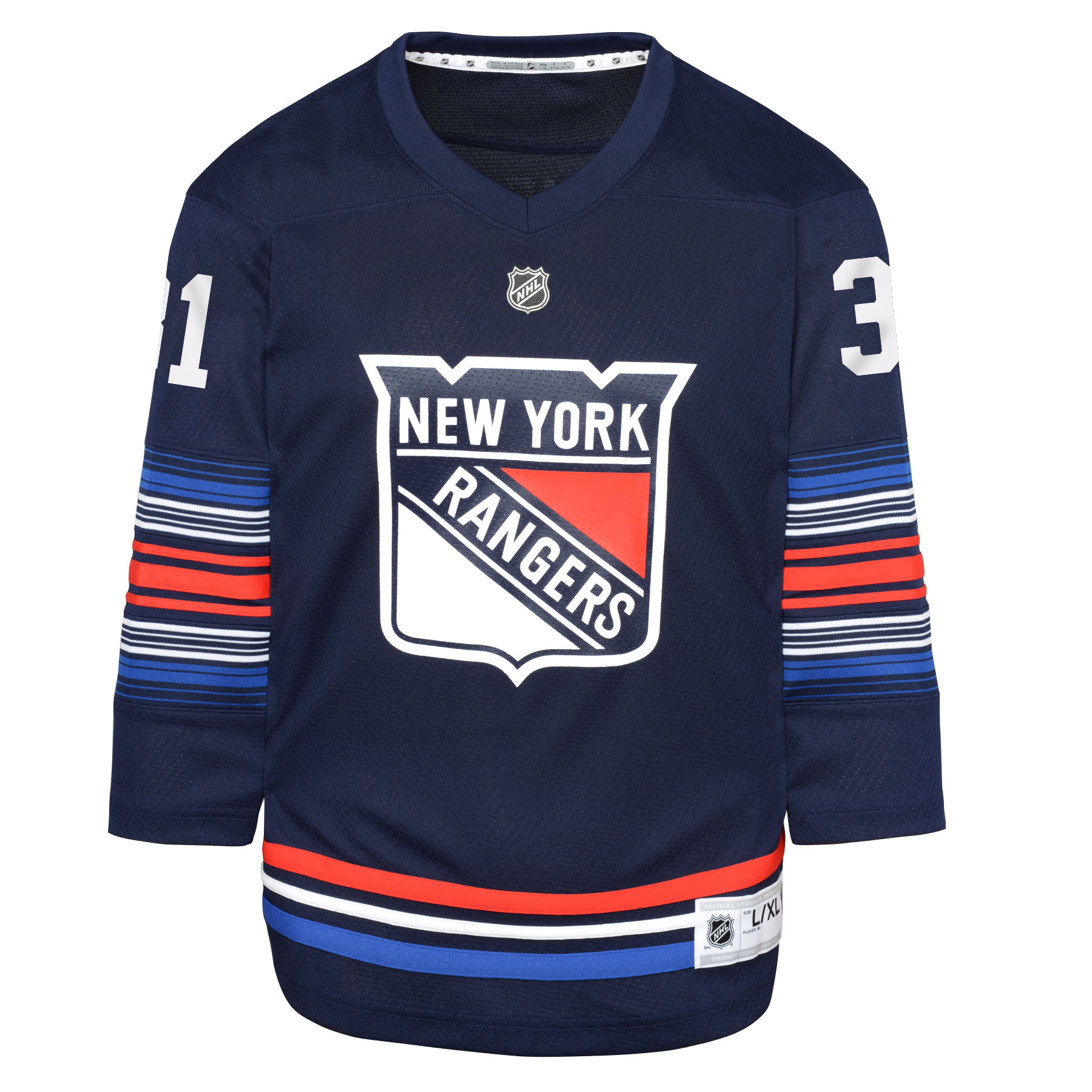 New York Rangers Igor Shesterkin Navy Alternate Player NHL Jersey Youth