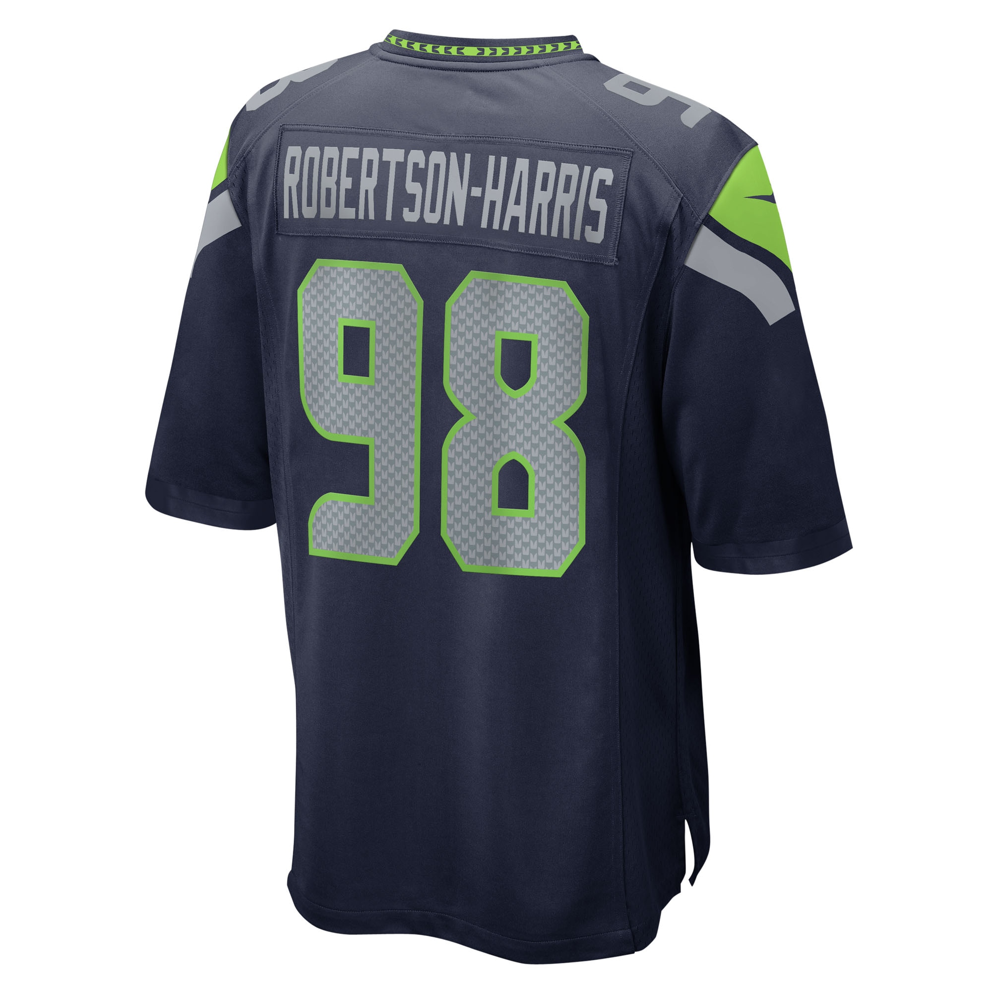 Seattle Seahawks Roy Robertson-Harris College Navy Team Game NFL Jersey Men's