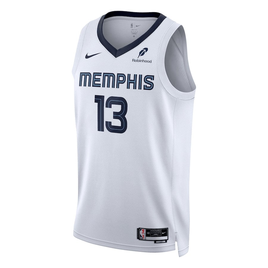 Jaren Jackson Jr. 13 Memphis Grizzlies Unisex Swingman Badge Player Association Editio White NBA Jersey Unisex