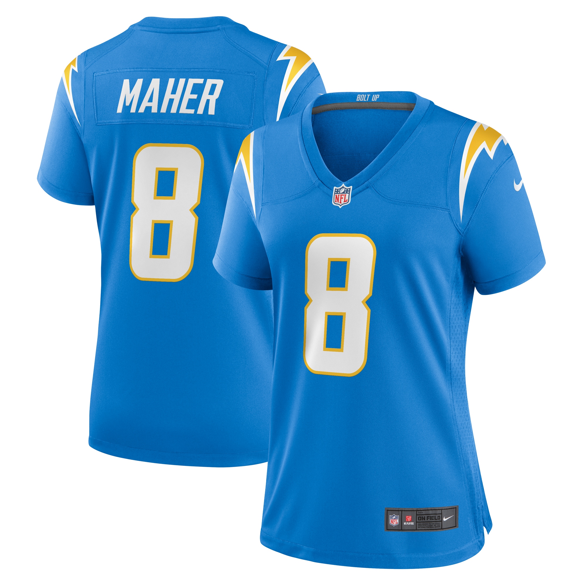 Los Angeles Chargers Brett Maher Powder Blue Team Game NFL Jersey Women's