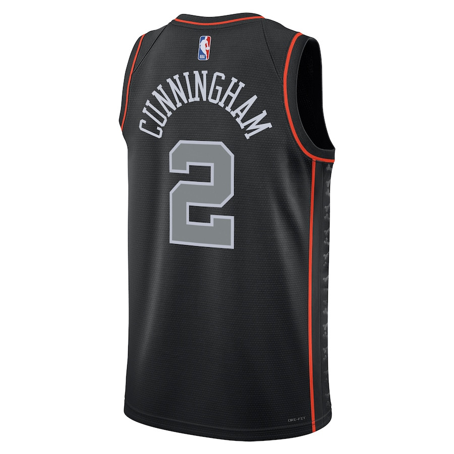 Cade Cunningham 2 Detroit Pistons 2023/24 City Edition Swingman Black NBA Jersey Men's