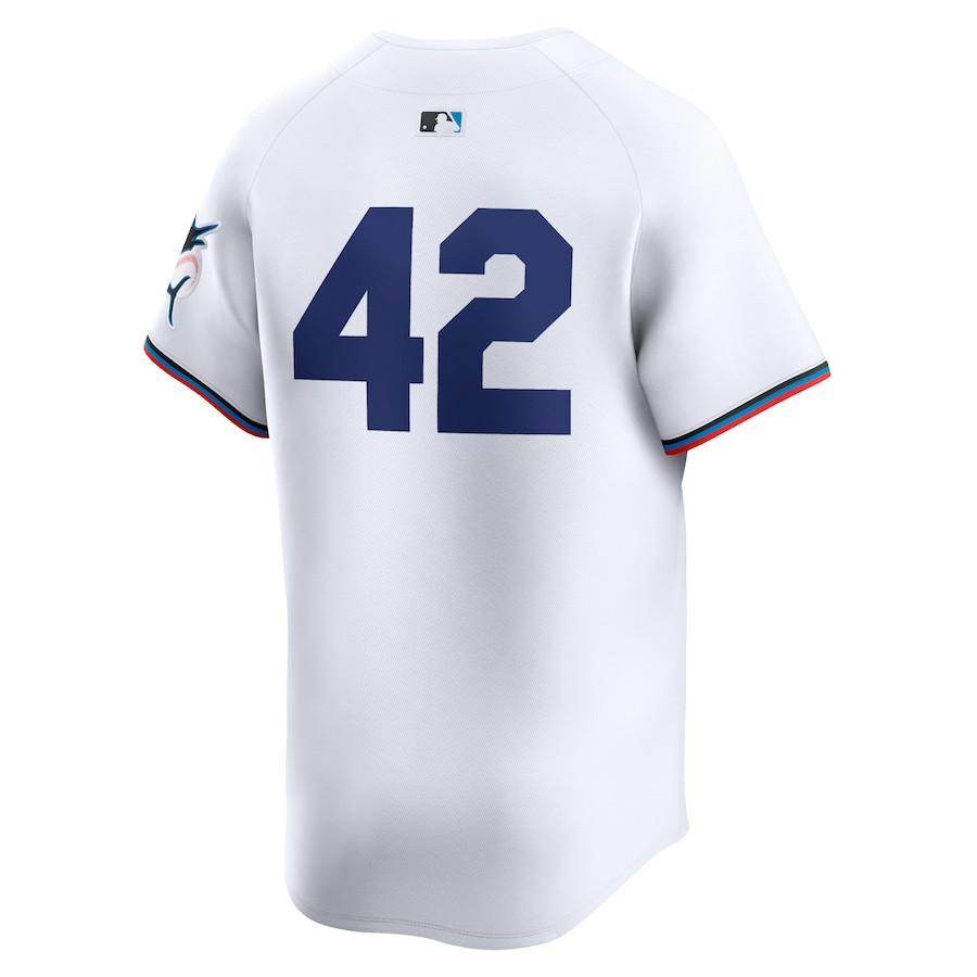 Miami Marlins 2024 Jackie Robinson Day Home Limited White MLB Jersey Men's