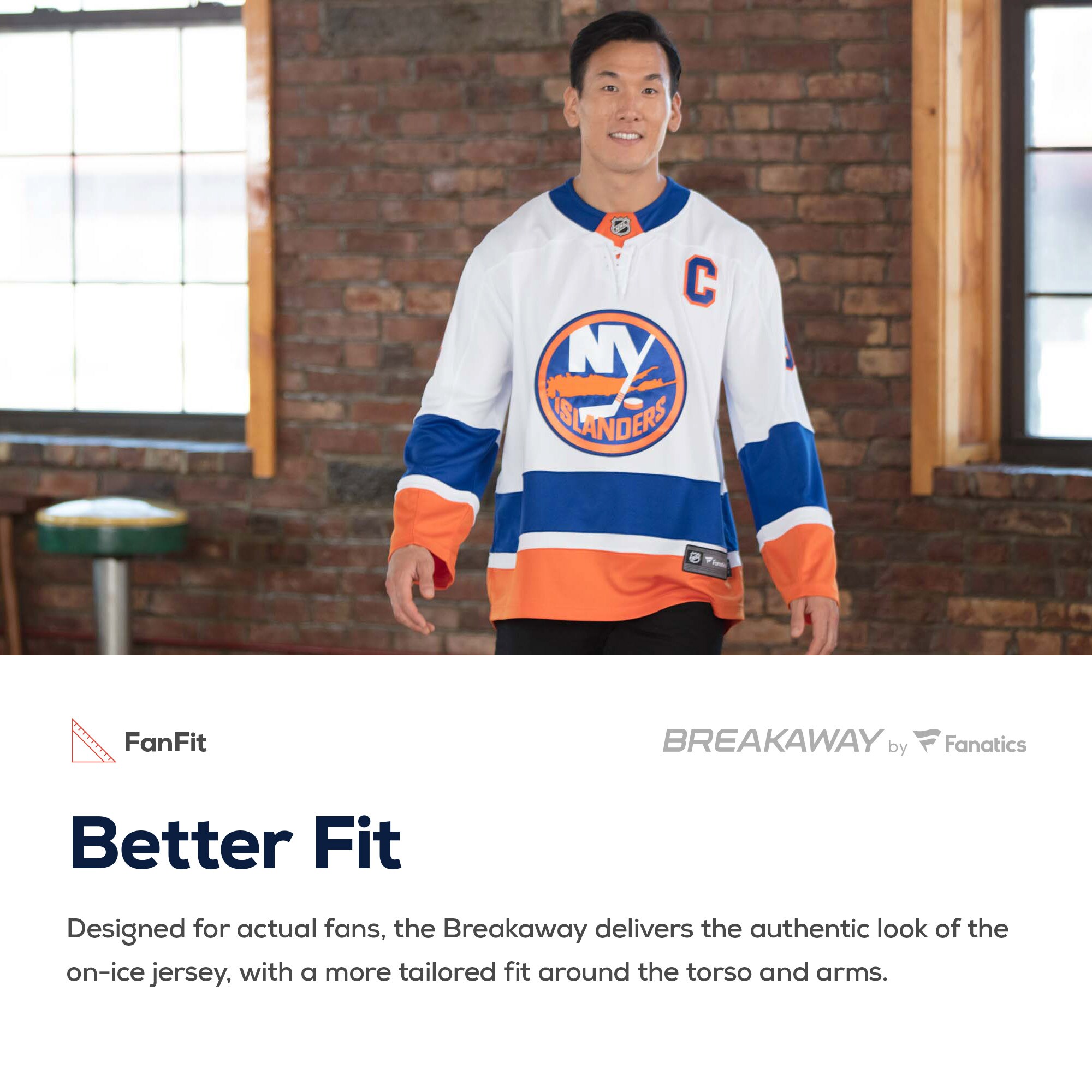 New York Islanders Mathew Barzal Royal Breakaway Player NHL Jersey Men's