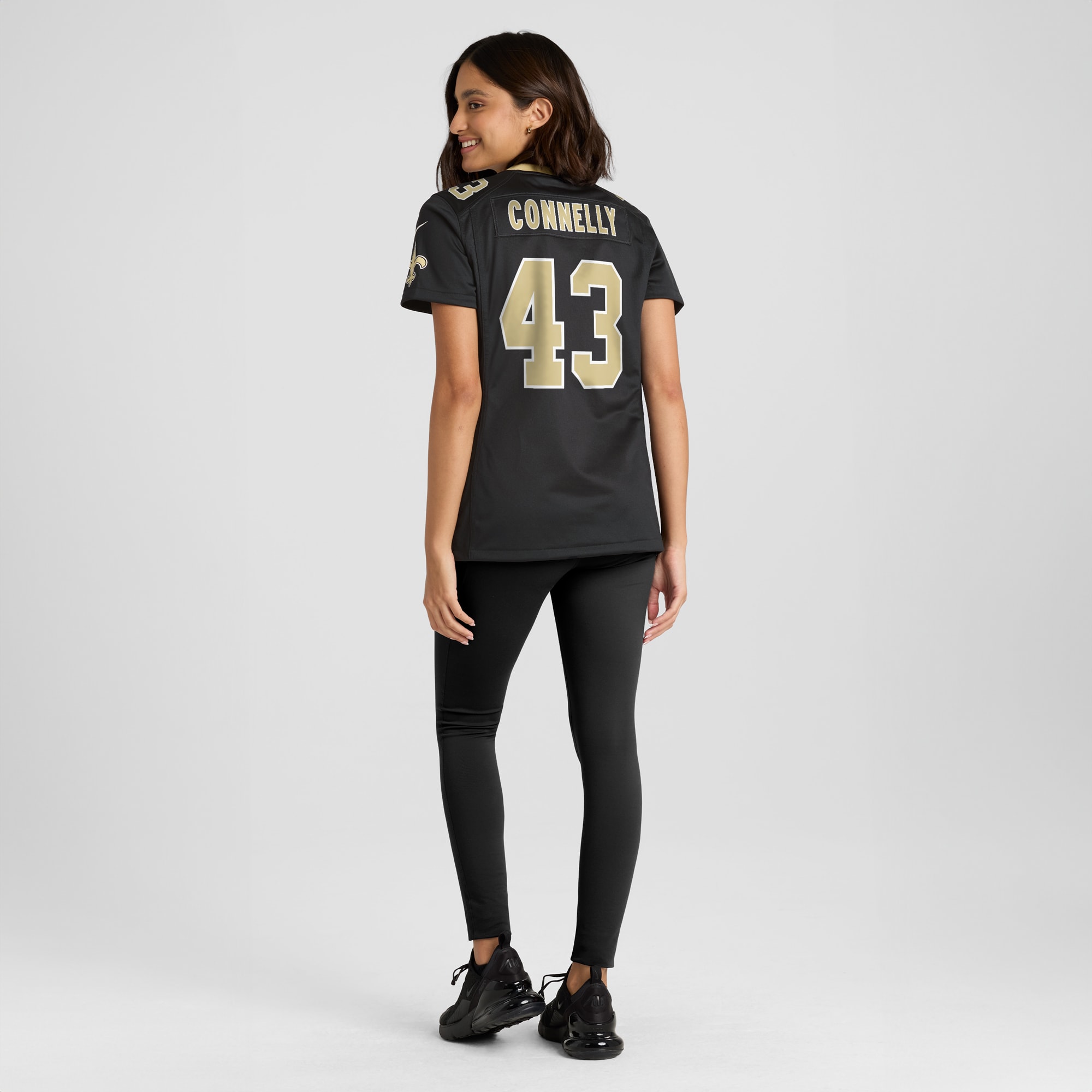 New Orleans Saints Ryan Connelly Black Team Game NFL Jersey Women's