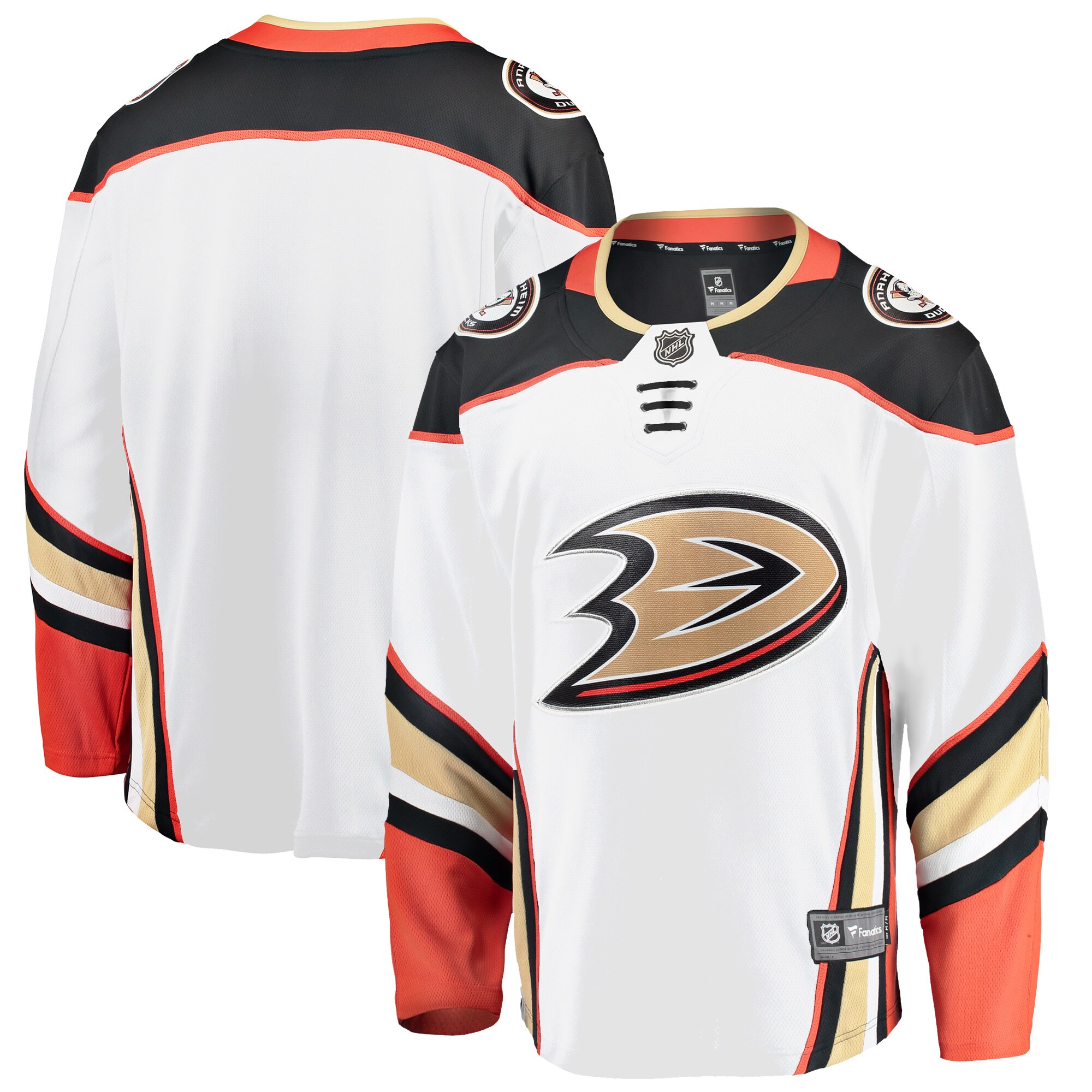 Anaheim Ducks White Breakaway Away NHL Jersey Men's