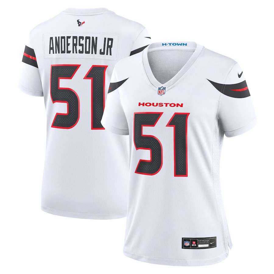 Will Anderson Jr. 51 Houston Texans Game White NFL Jersey Women's