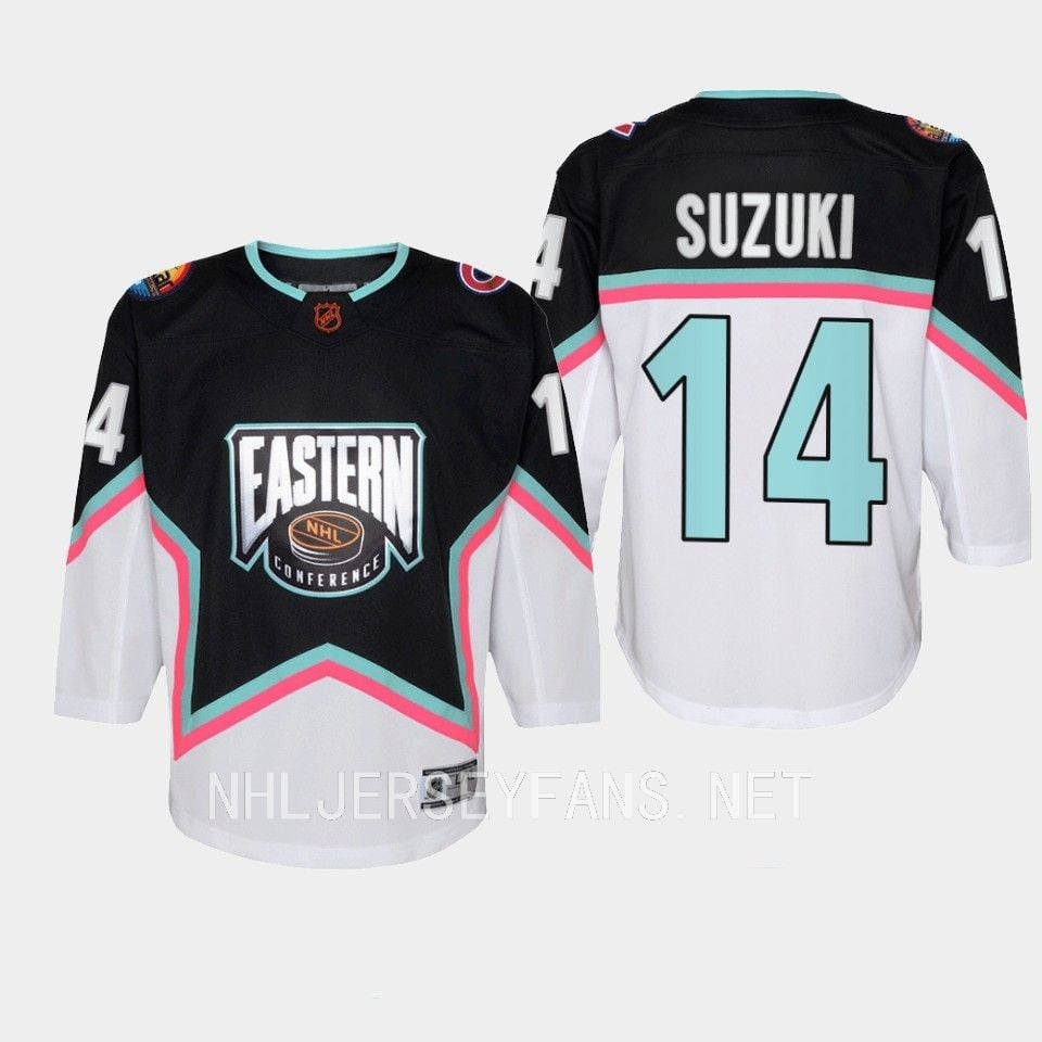 Nick Suzuki 14 Montreal Canadiens 2023 All Star Game Black Equipment NHL Jersey Men's
