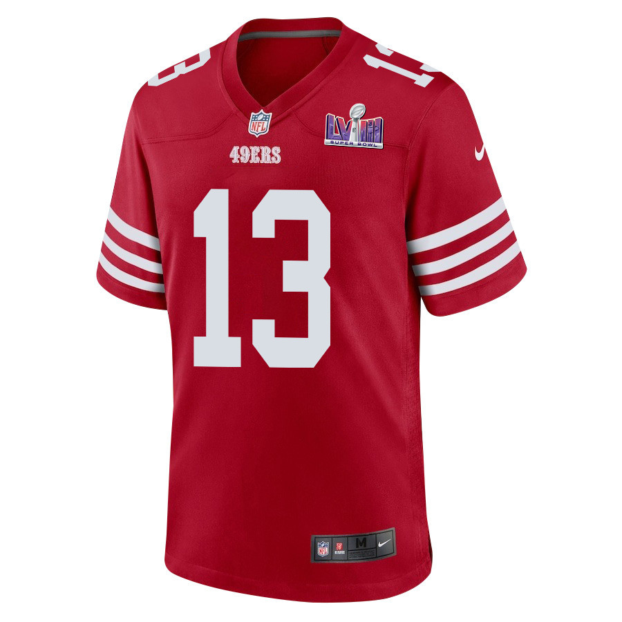 Brock Purdy 13 San Francisco 49ers Super Bowl LVIII Patch Game Scarlet NFL Jersey Men's