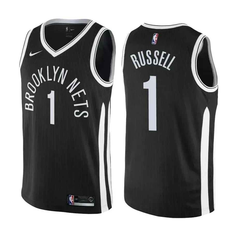 Brooklyn Nets D'angelo Russell 1 City Edition Black NBA Jersey Men's