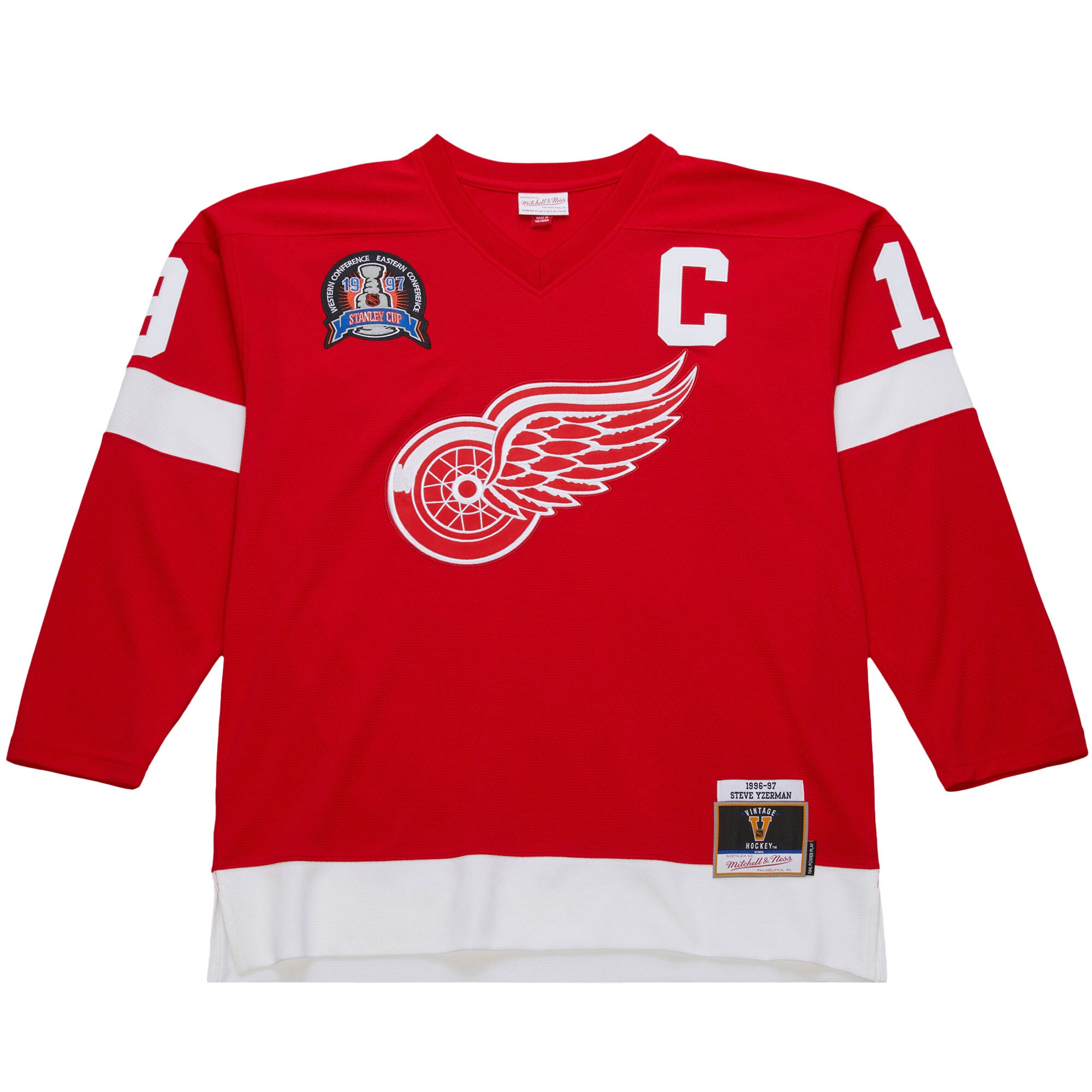 Detroit Red Wings Steve Yzerman Scarlet 1996-97 Power Play NHL Jersey Men's