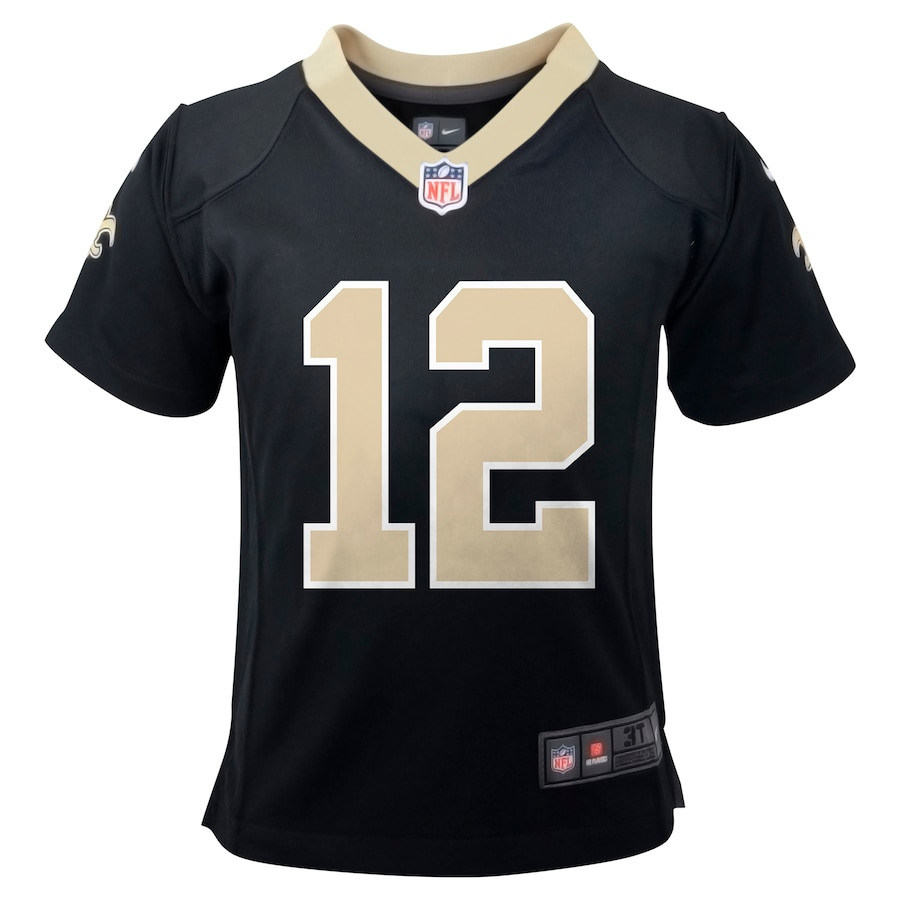 Chris Olave 12 New Orleans Saints Game Black NFL Jersey Youth