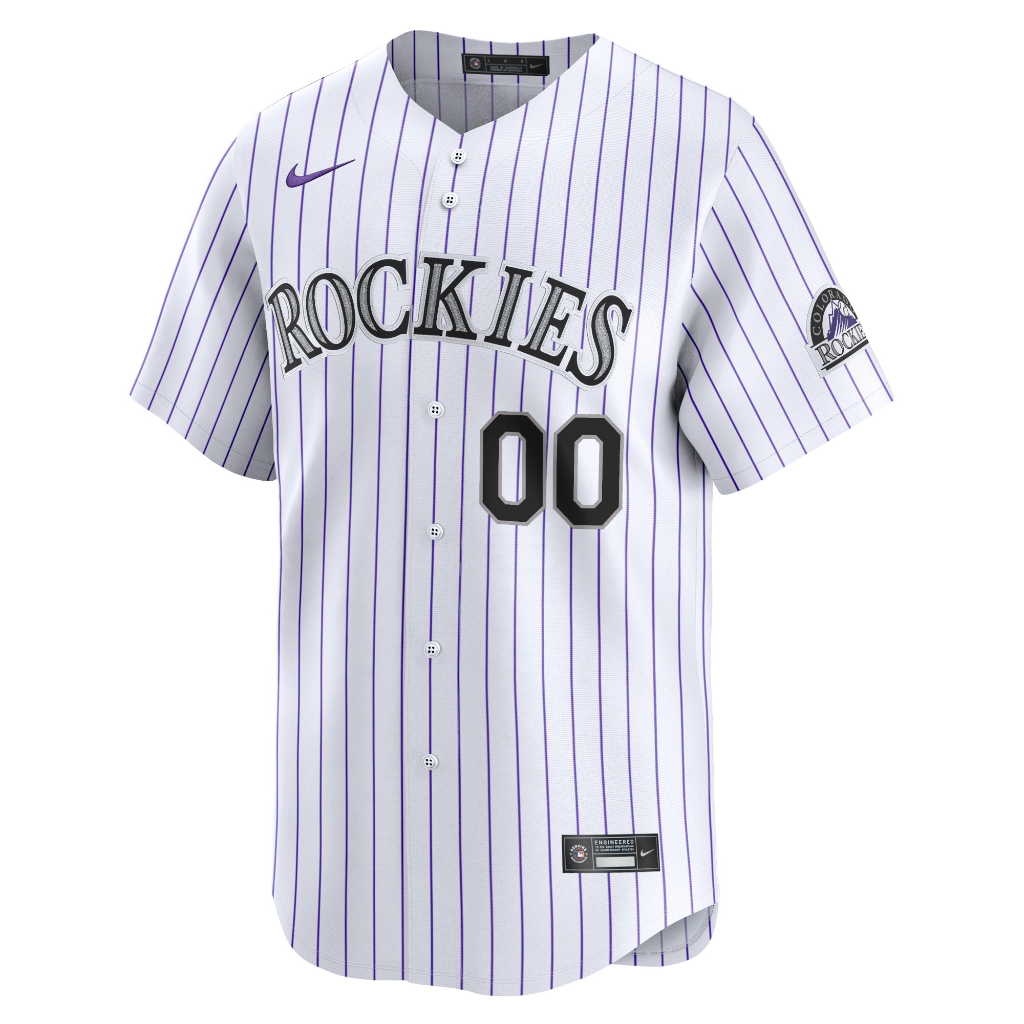 Colorado Rockies White Home Limited Custom MLB Jersey Youth