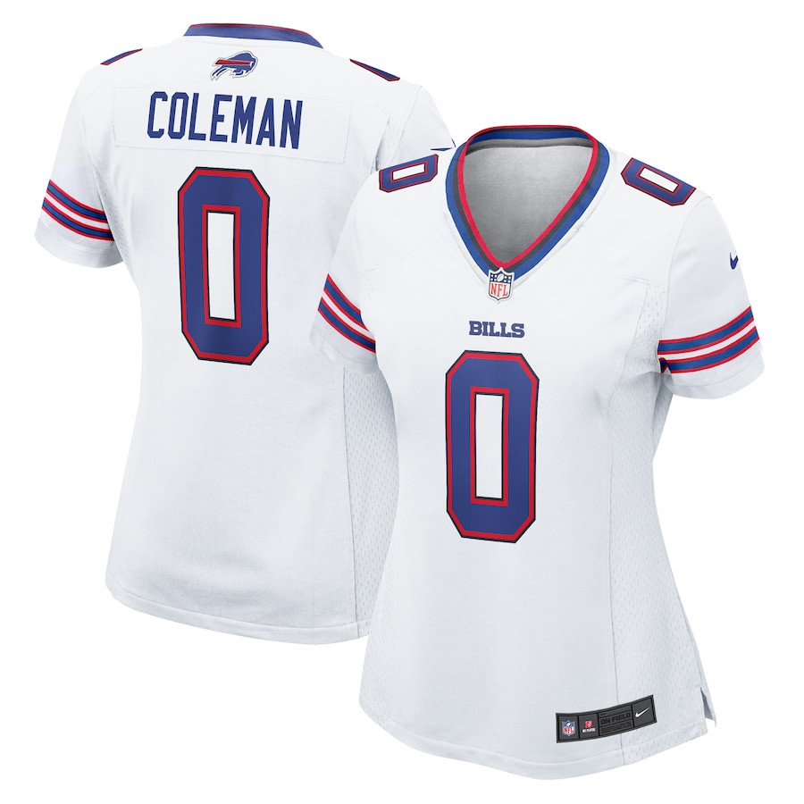 Keon Coleman 0 Buffalo Bills Game White NFL Jersey Women's