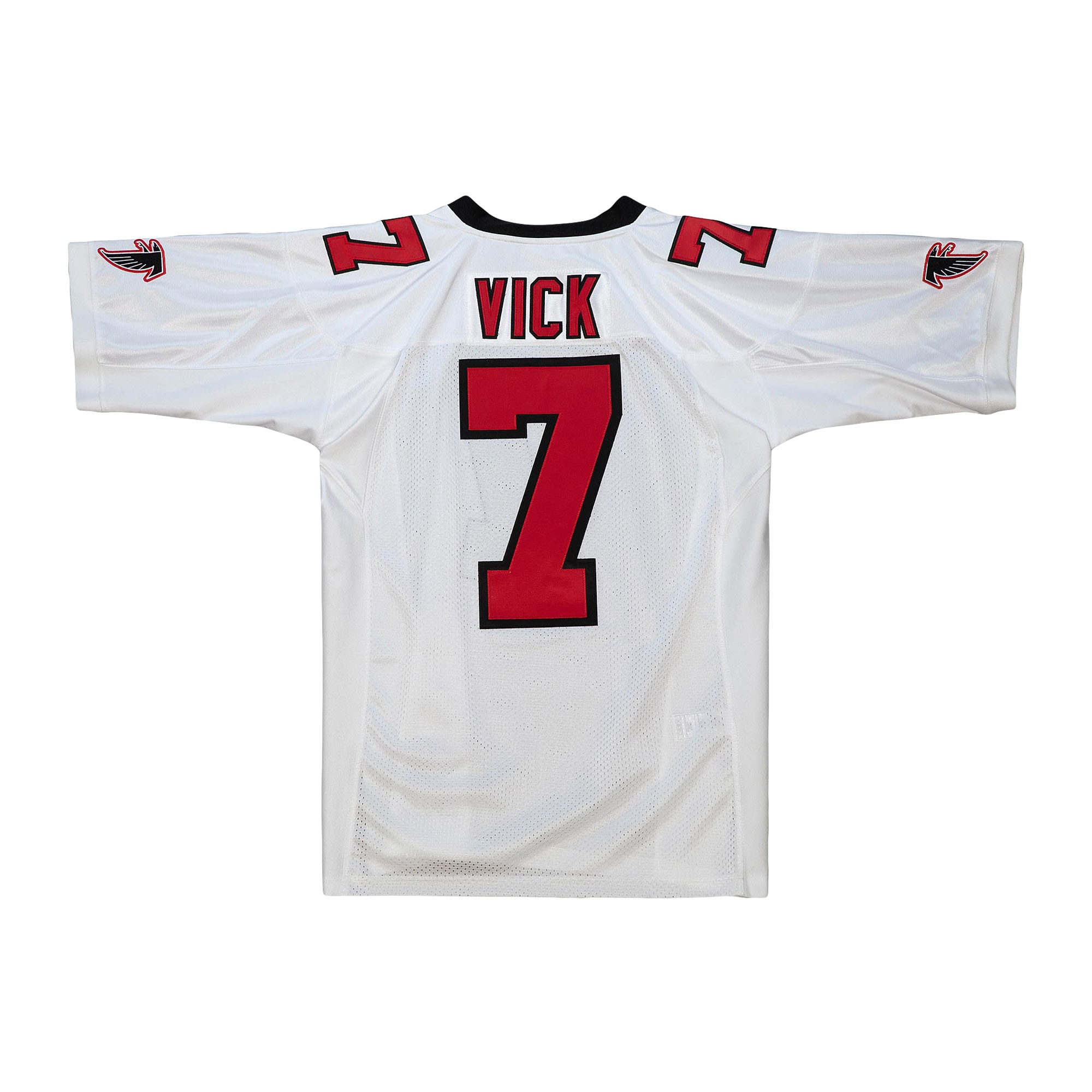 Atlanta Falcons 2001 Michael Vick Mitchell Ness White Throwback Retired Player NFL Jersey Men's
