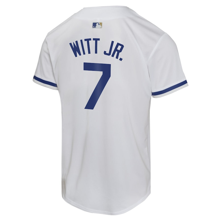 Bobby Witt Jr. 7 Kansas City Royals Home Game Player White MLB Jersey Youth