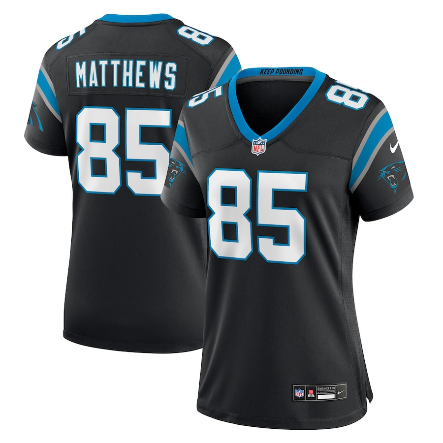 Jordan Matthews 85 Carolina Panthers Game Black NFL Jersey Women's