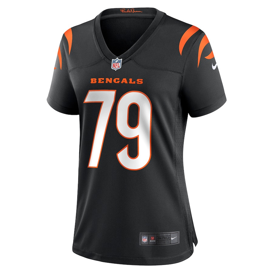 Jackson Carman 79 Cincinnati Bengals Game Black NFL Jersey Women's