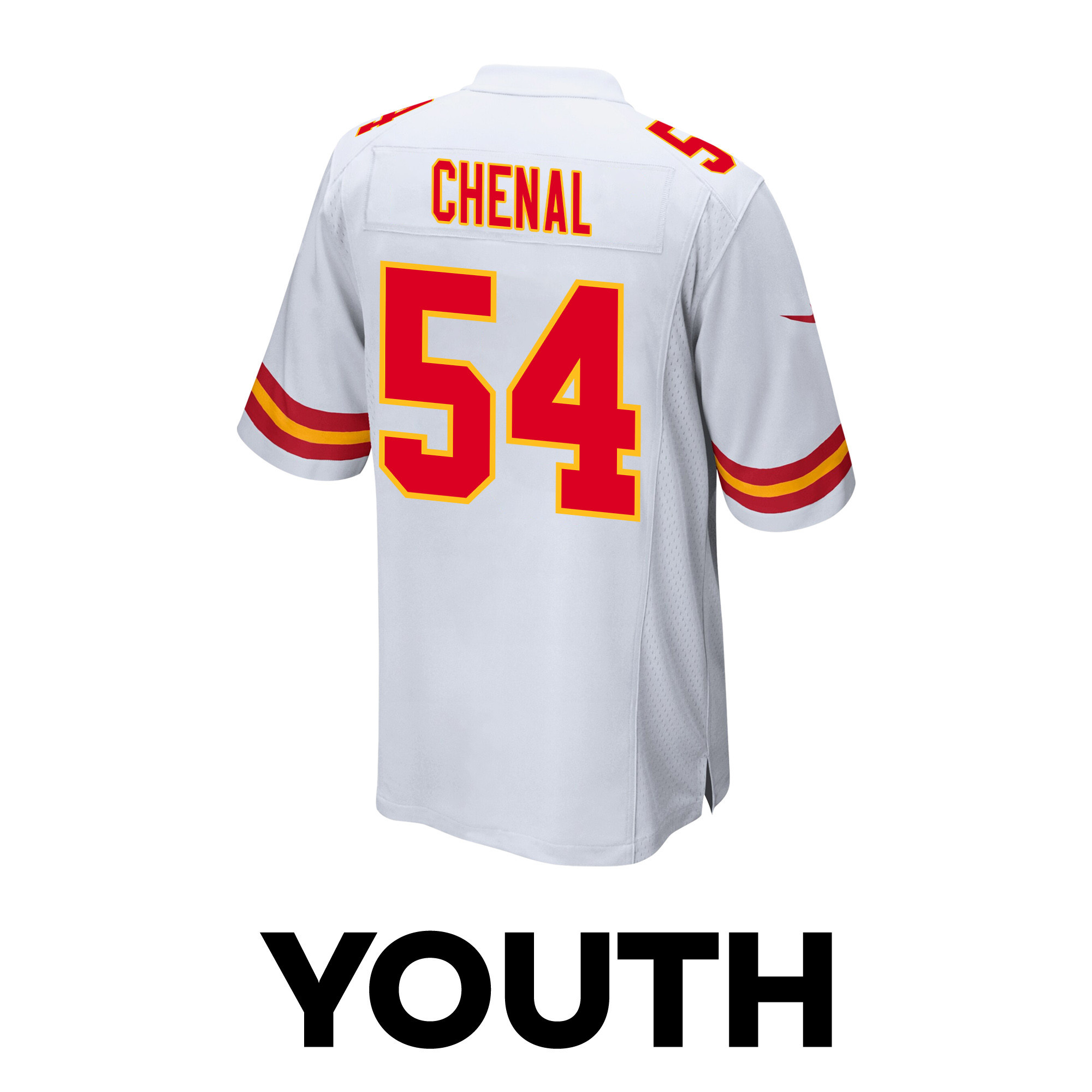 Leo Chenal 54 Kansas City Chiefs Super Bowl LVIII Patch Game White NFL Jersey Youth