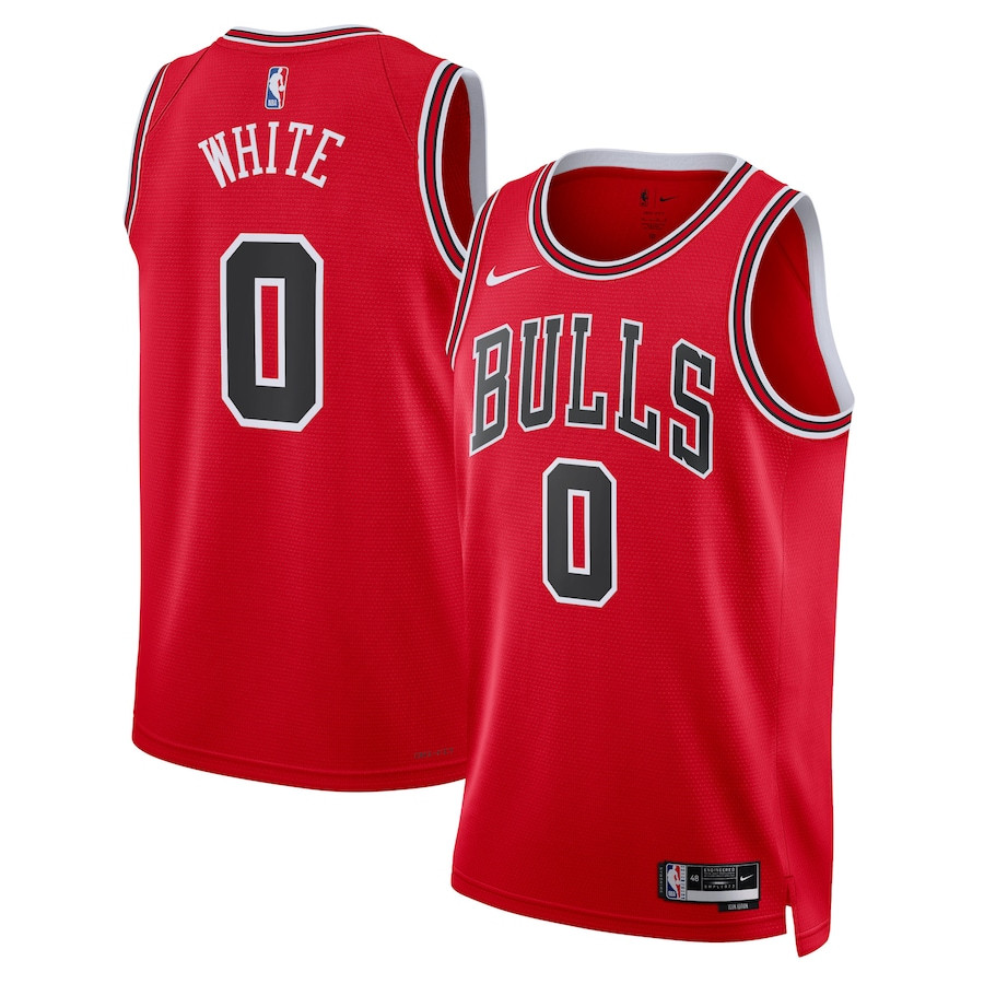 Cob White 0 Chicago Bulls Unisex Swingman Icon Edition Red NBA Jersey Unisex