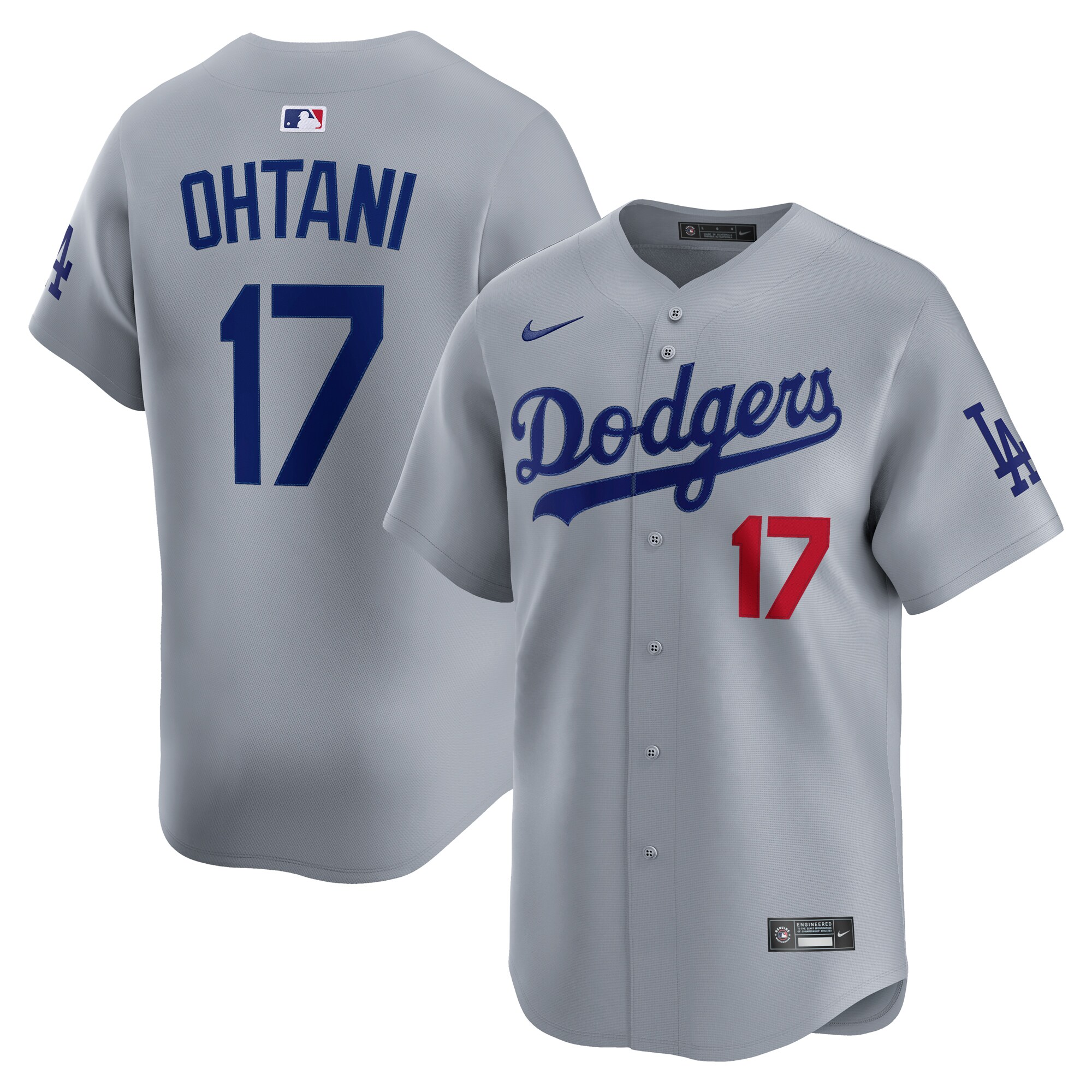 Los Angeles Dodgers Shohei Ohtani Gray Road Alternate MLB Jersey Men's