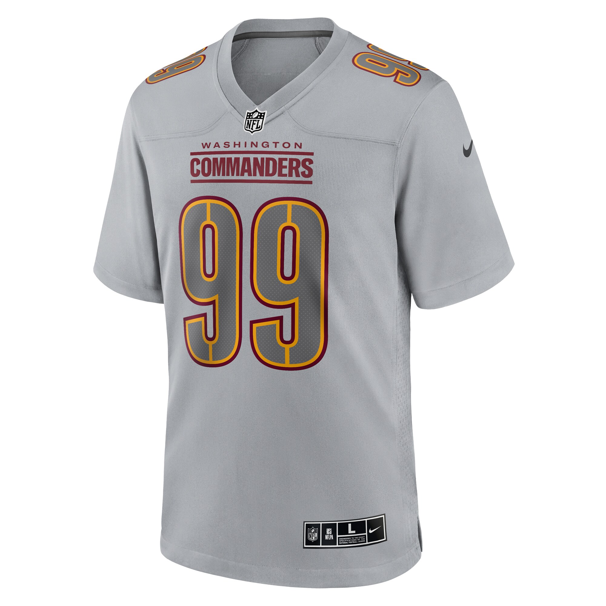 Washington Commanders Chase Young Gray Atmosphere Fashion Game NFL Jersey Men's