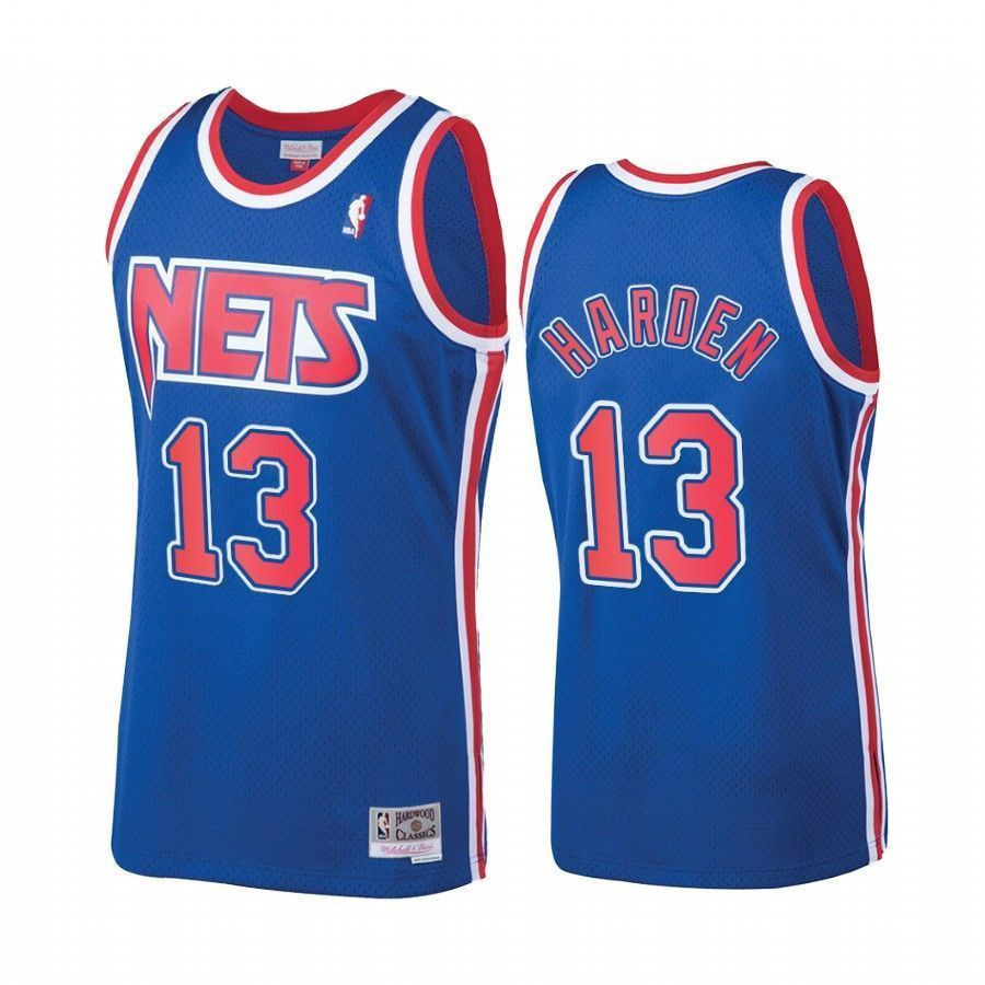 James Harden 13 Brooklyn Nets Blue Hardwood Classics NBA Jersey Men's